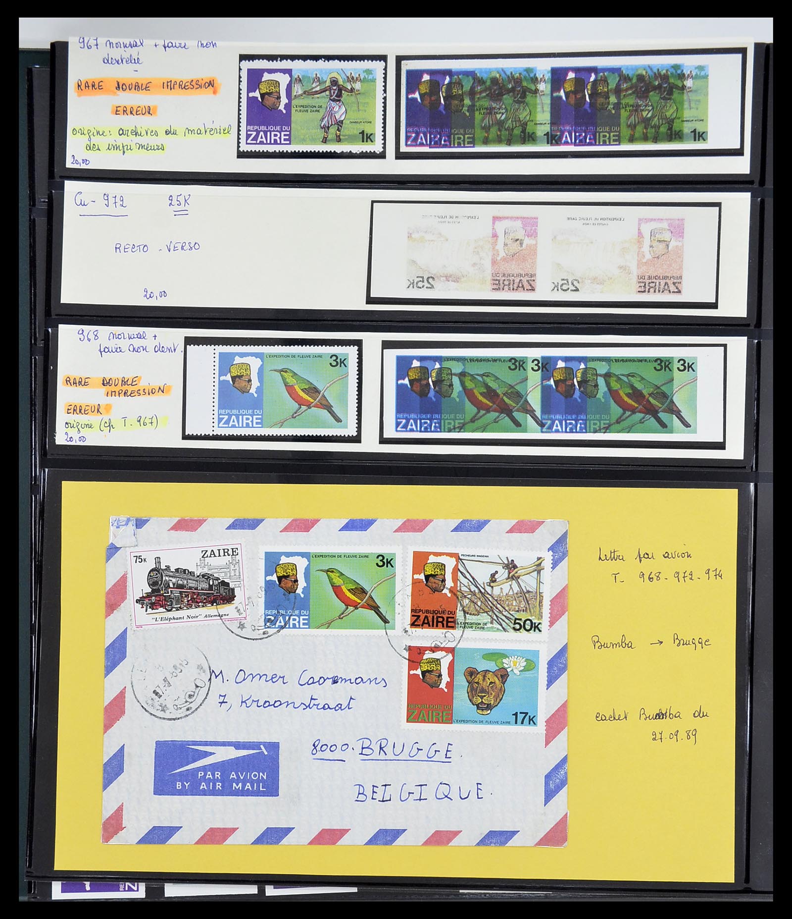 34615 098 - Postzegelverzameling 34615 Zaïre 1971-1986.