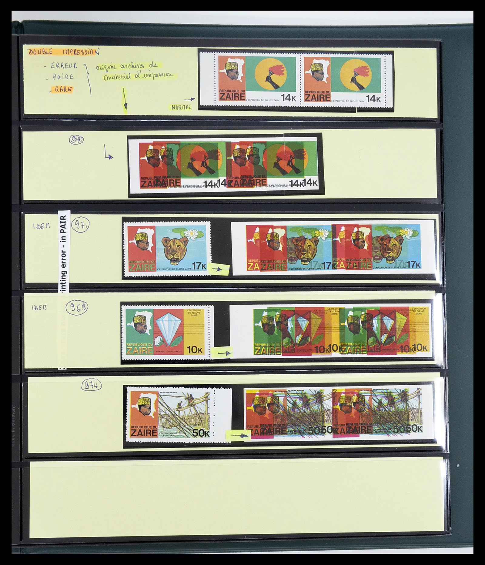 34615 099 - Postzegelverzameling 34615 Zaïre 1971-1986.