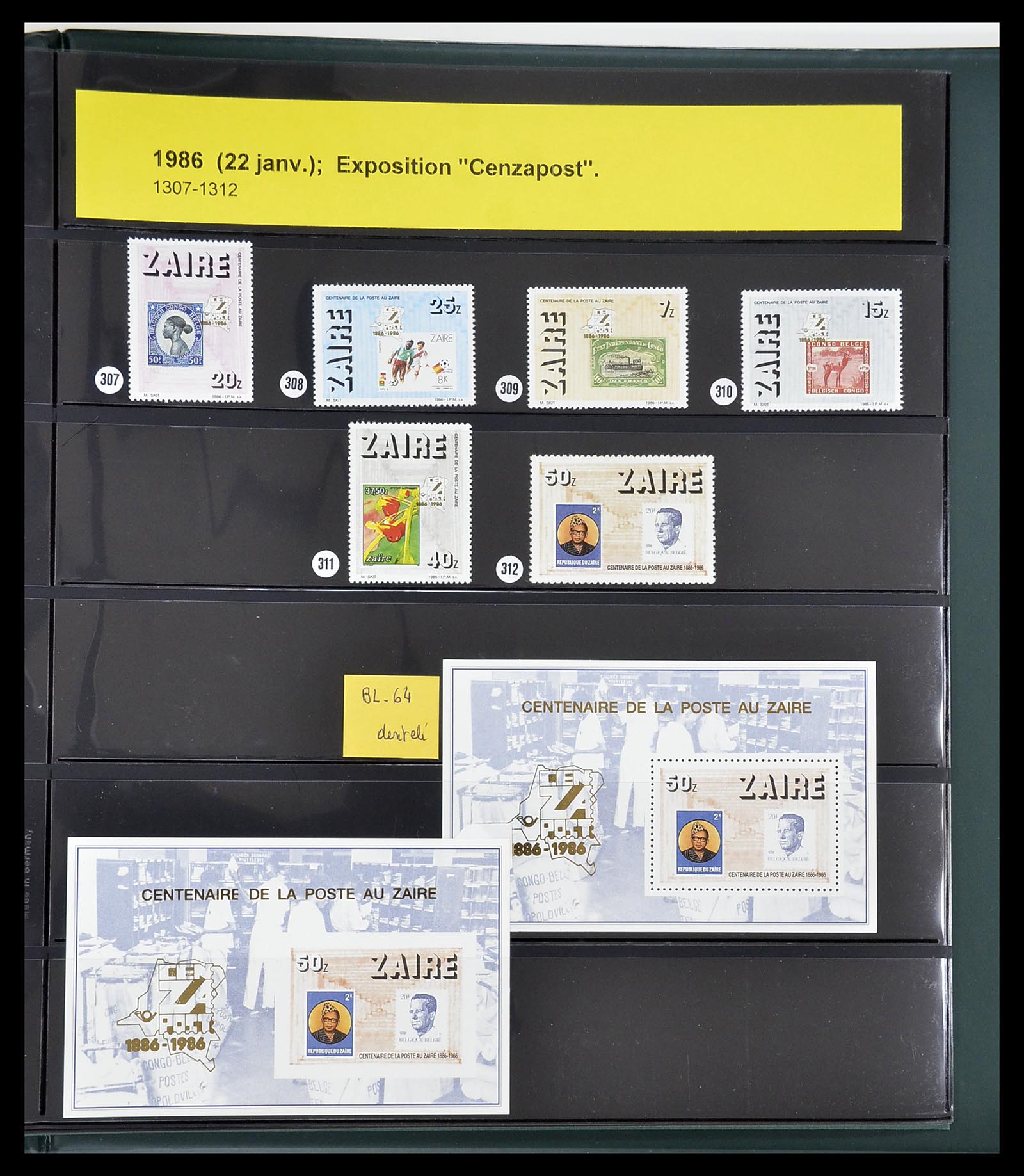 34615 334 - Postzegelverzameling 34615 Zaïre 1971-1986.
