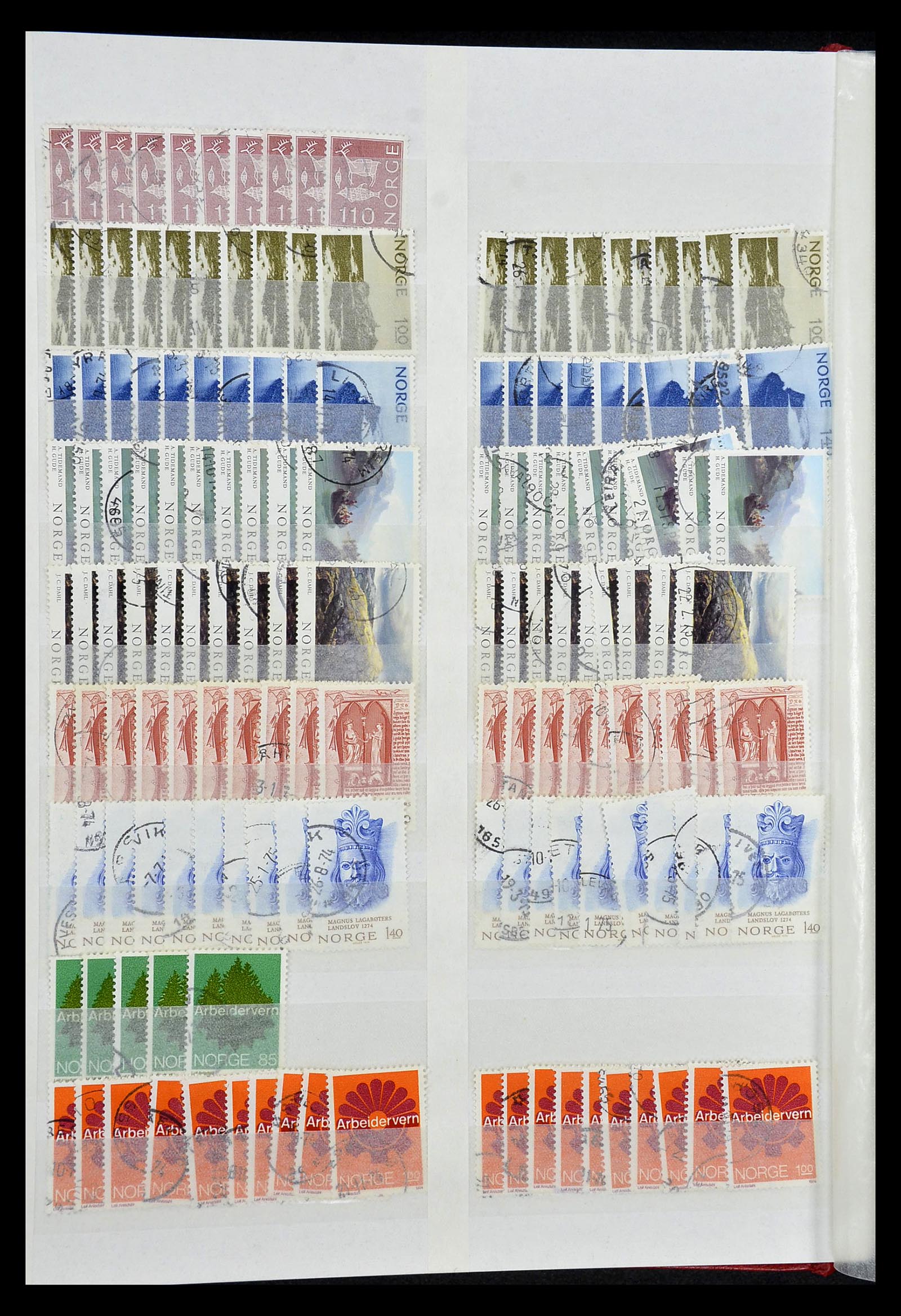 34616 010 - Postzegelverzameling 34616 Noorwegen 1970-2014.