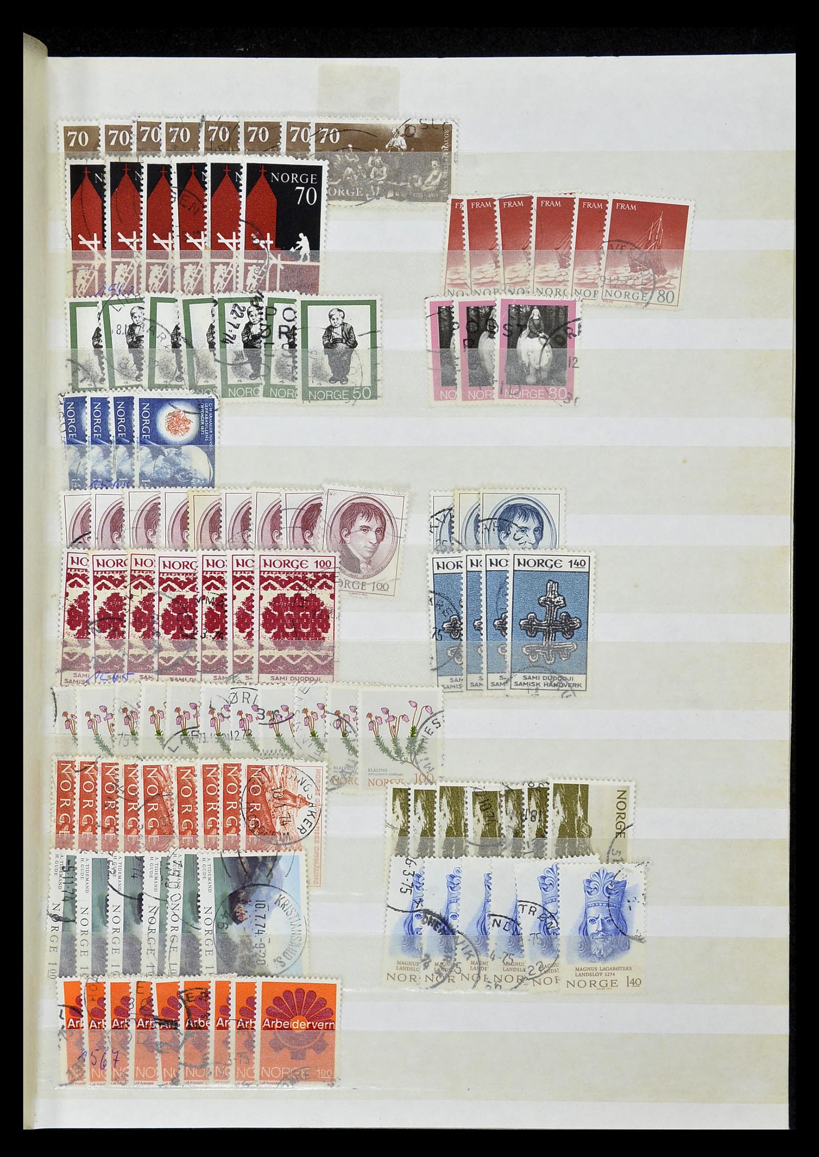 34616 063 - Stamp Collection 34616 Norway 1970-2014.