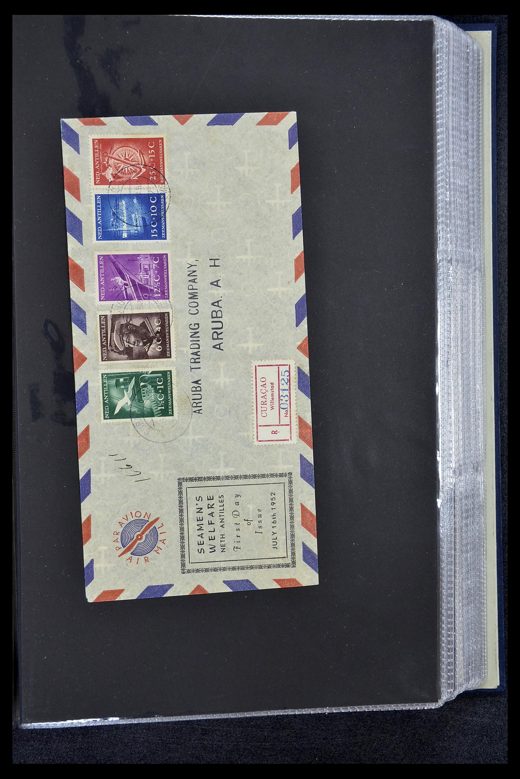 34619 004 - Postzegelverzameling 34619 Overzeese gebiedsdelen FDC's 1944-1978.