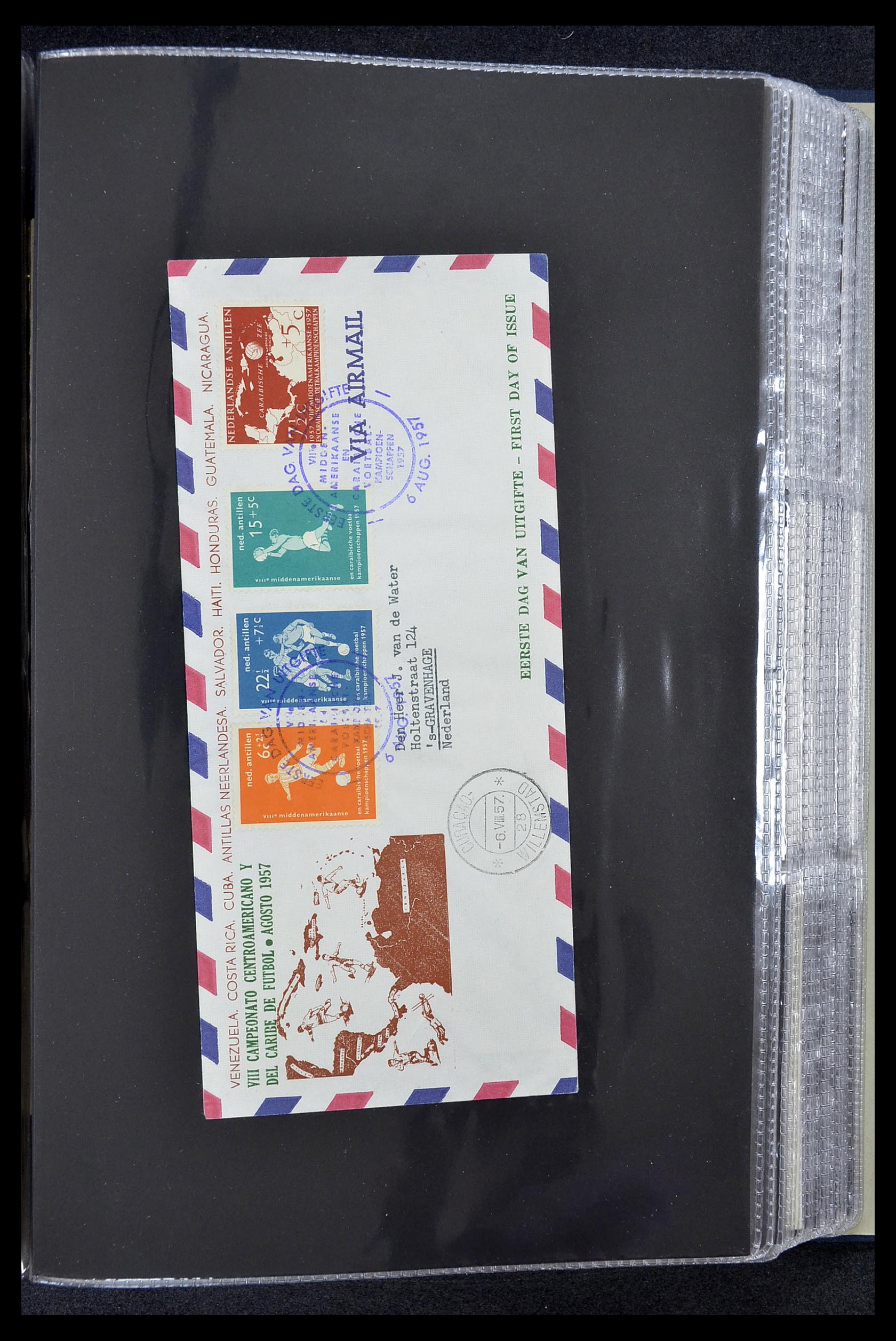 34619 010 - Postzegelverzameling 34619 Overzeese gebiedsdelen FDC's 1944-1978.