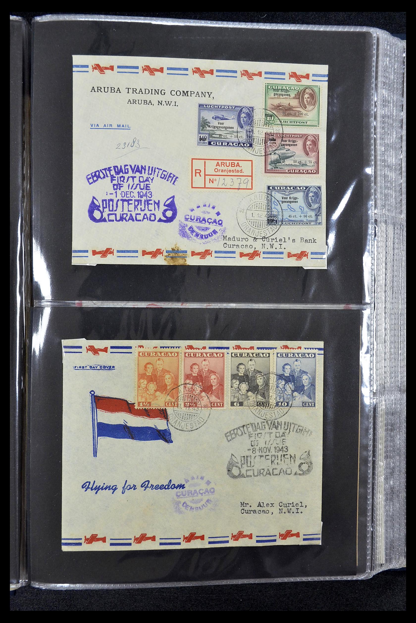 34619 012 - Postzegelverzameling 34619 Overzeese gebiedsdelen FDC's 1944-1978.