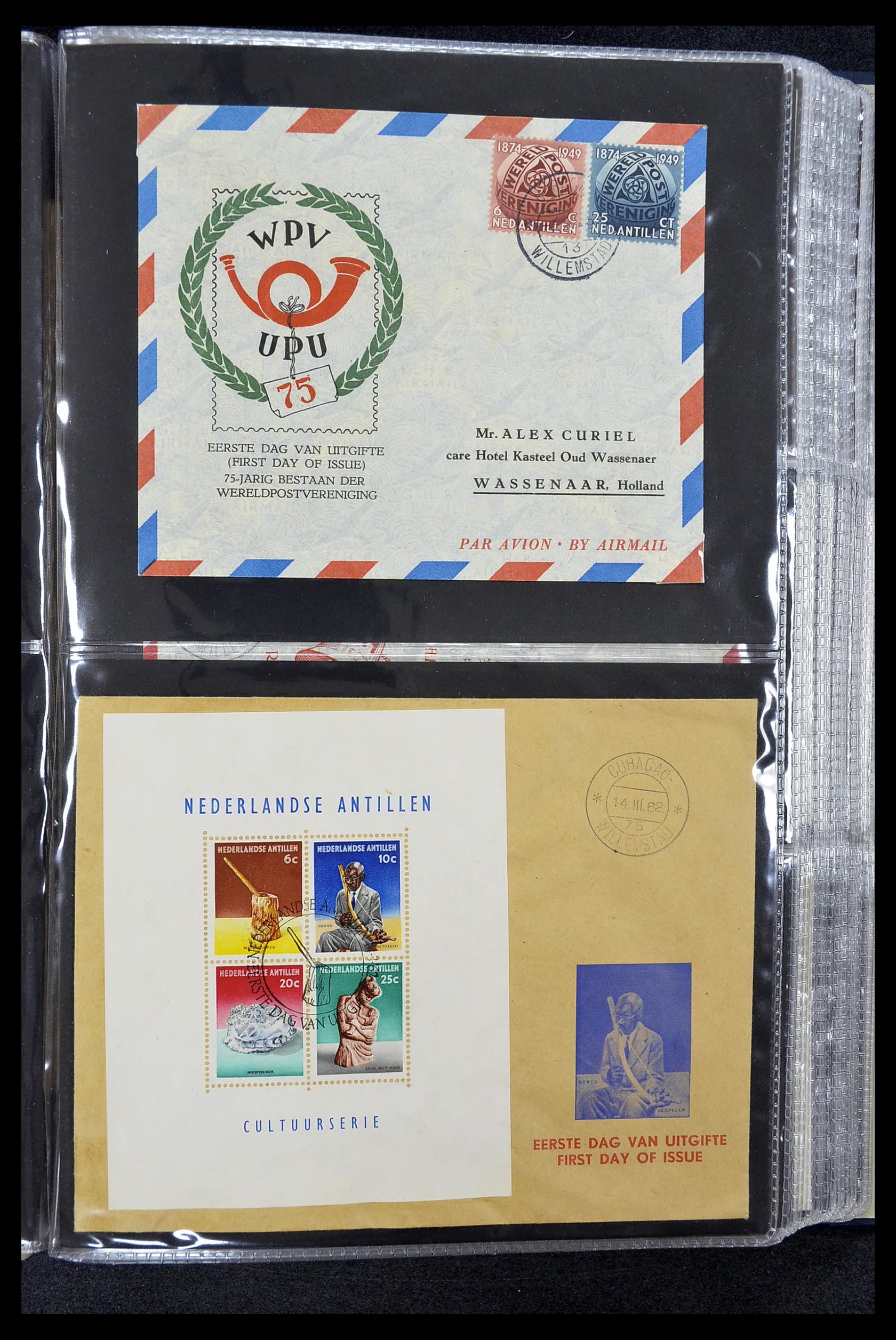 34619 014 - Postzegelverzameling 34619 Overzeese gebiedsdelen FDC's 1944-1978.
