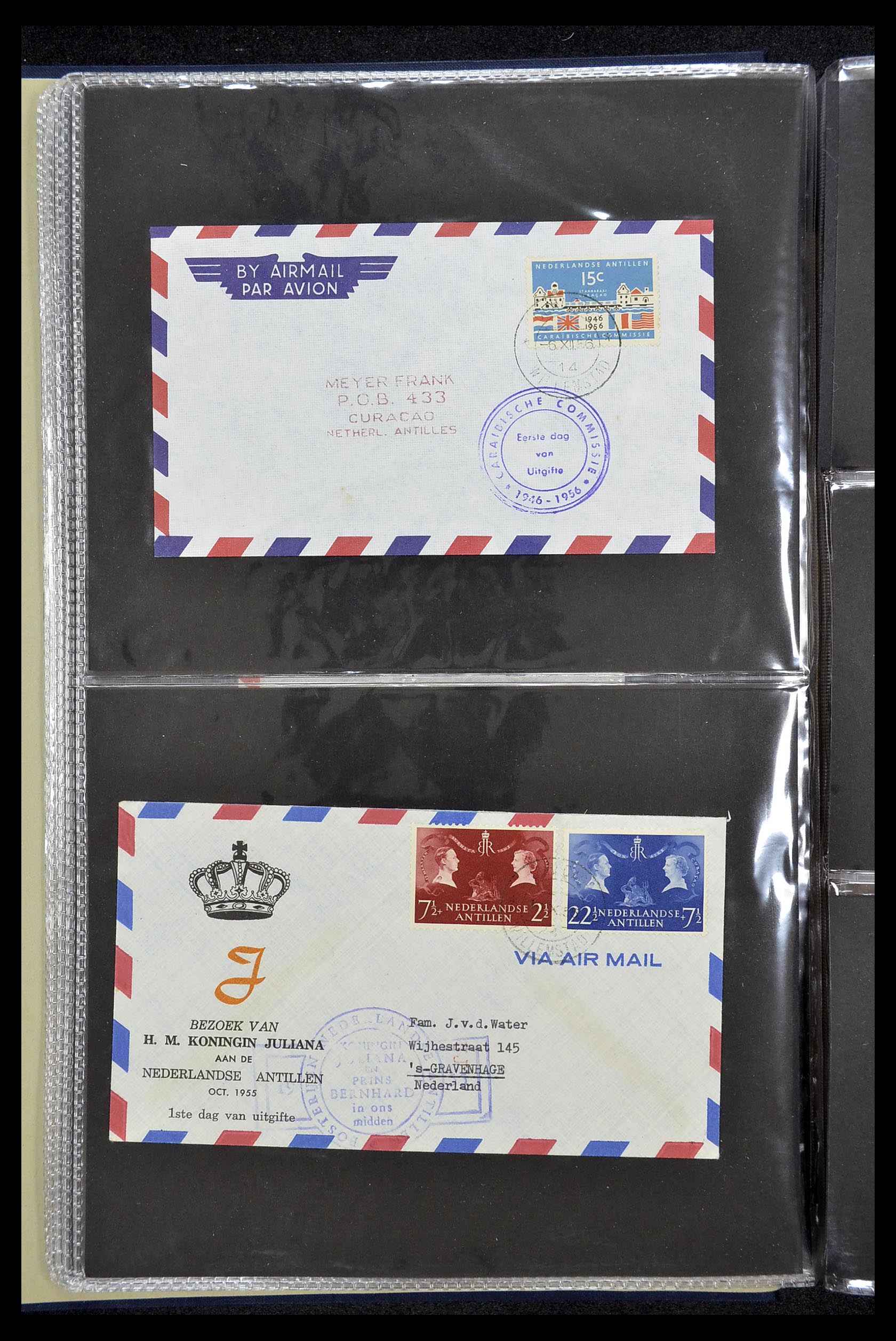 34619 015 - Postzegelverzameling 34619 Overzeese gebiedsdelen FDC's 1944-1978.