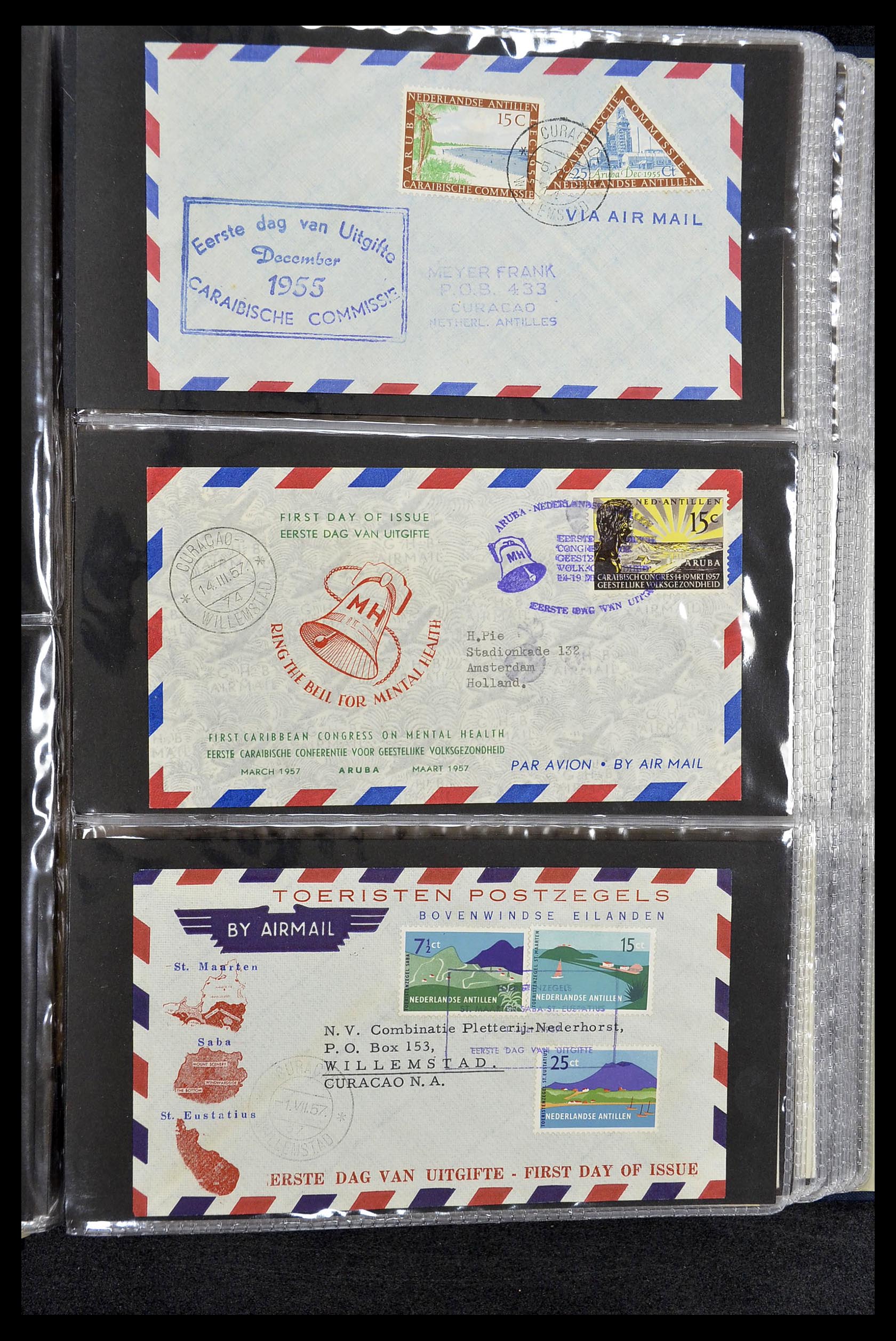 34619 016 - Stamp Collection 34619 Dutch territories FDC's 1944-1978.