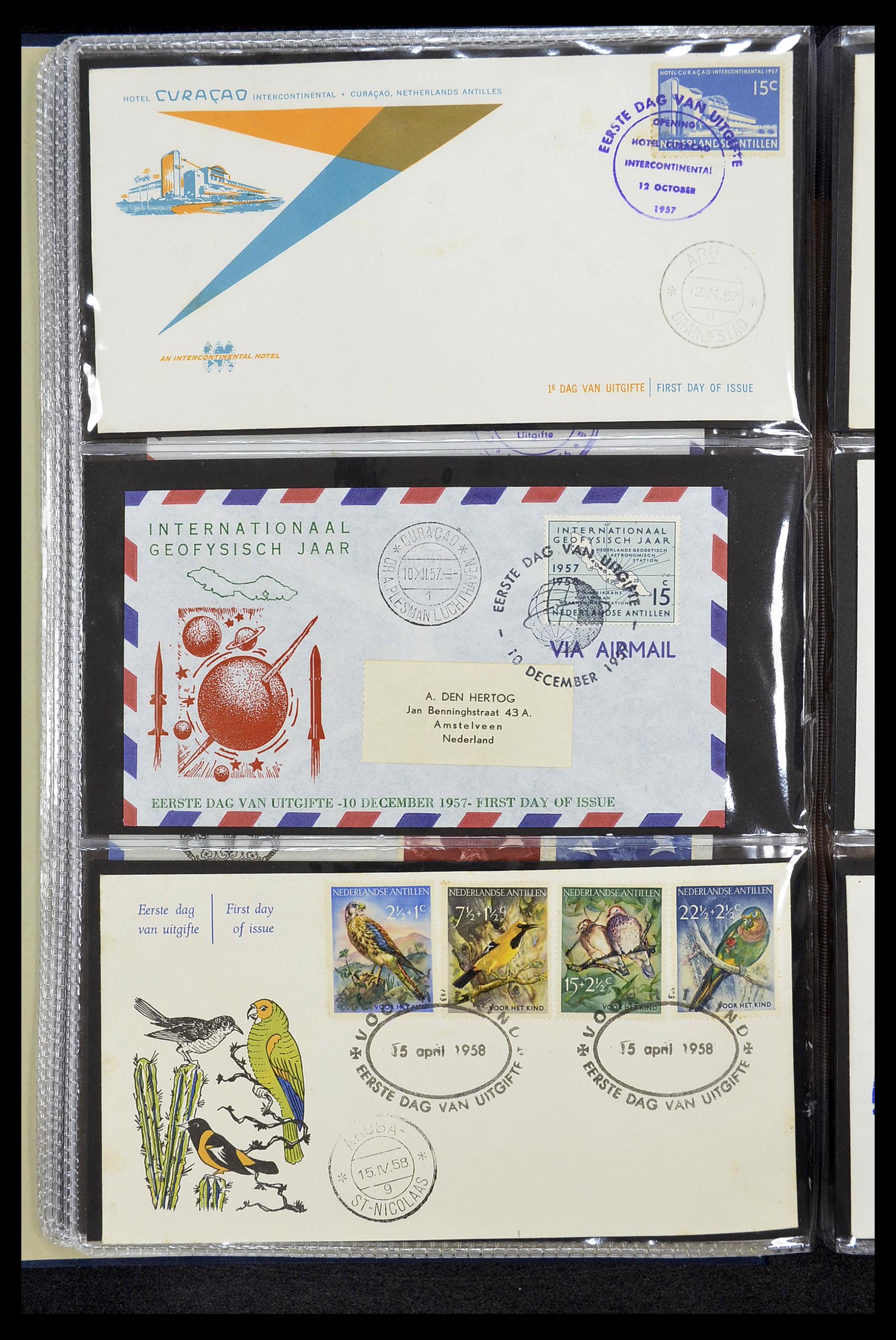 34619 017 - Postzegelverzameling 34619 Overzeese gebiedsdelen FDC's 1944-1978.