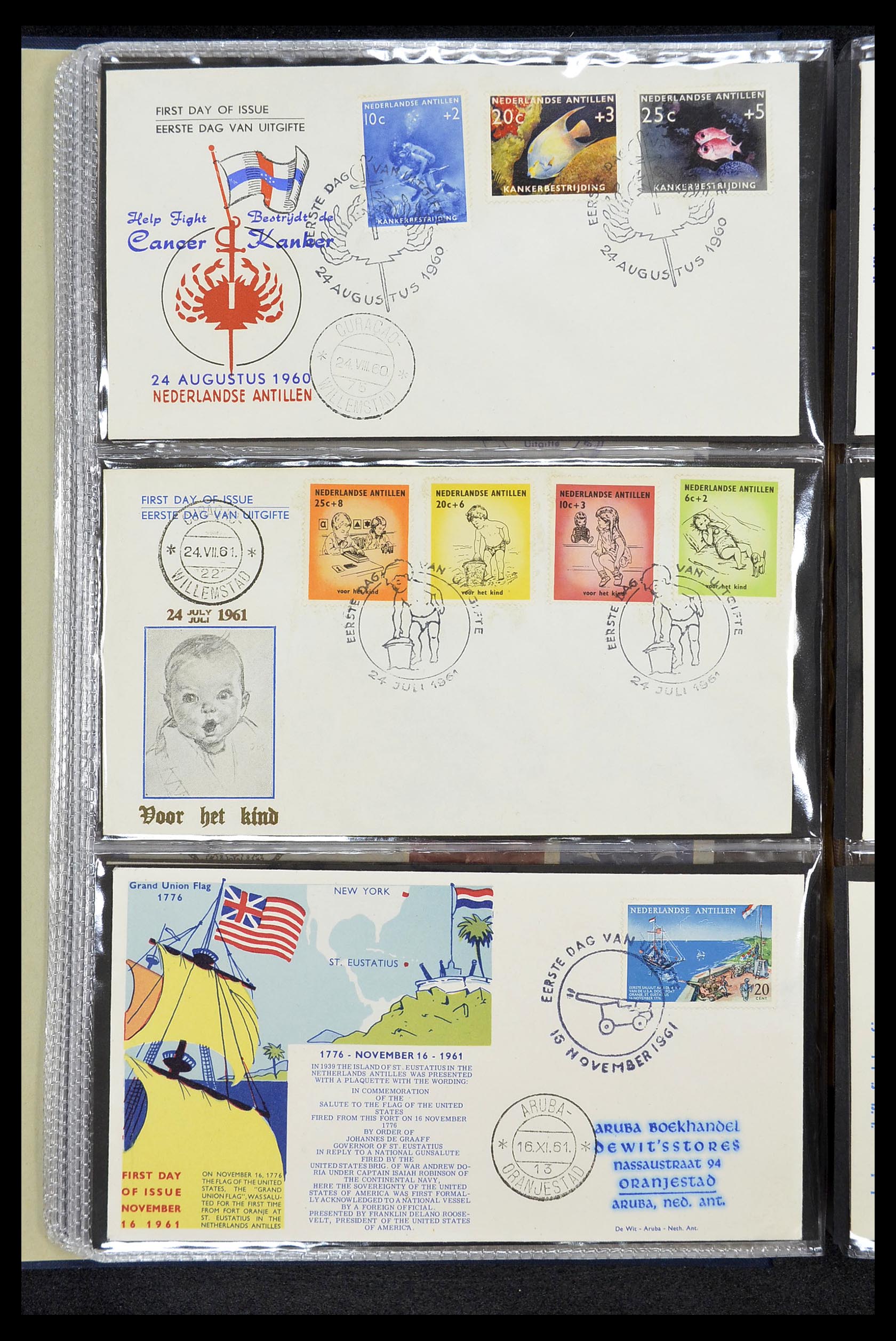 34619 021 - Stamp Collection 34619 Dutch territories FDC's 1944-1978.