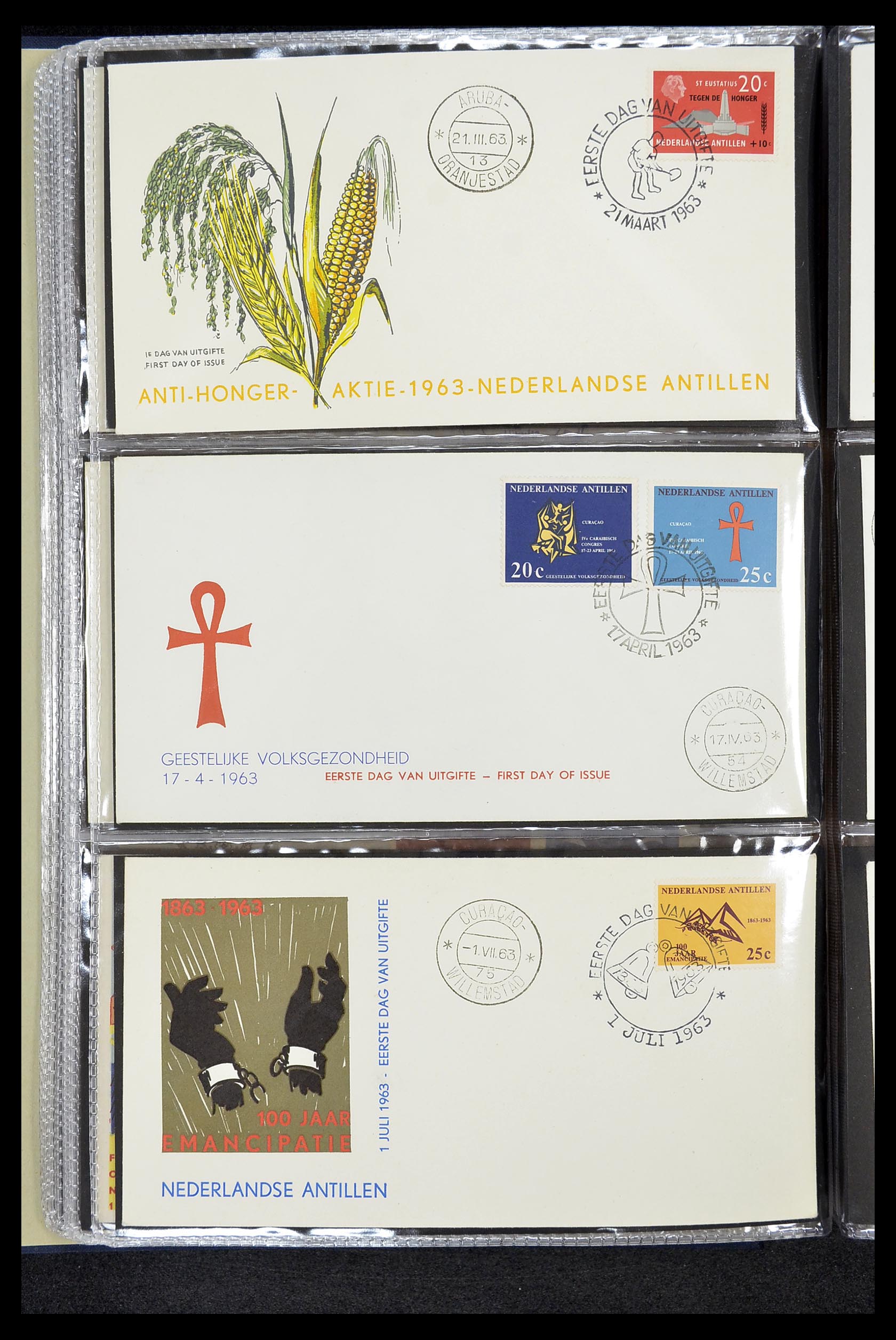 34619 023 - Stamp Collection 34619 Dutch territories FDC's 1944-1978.