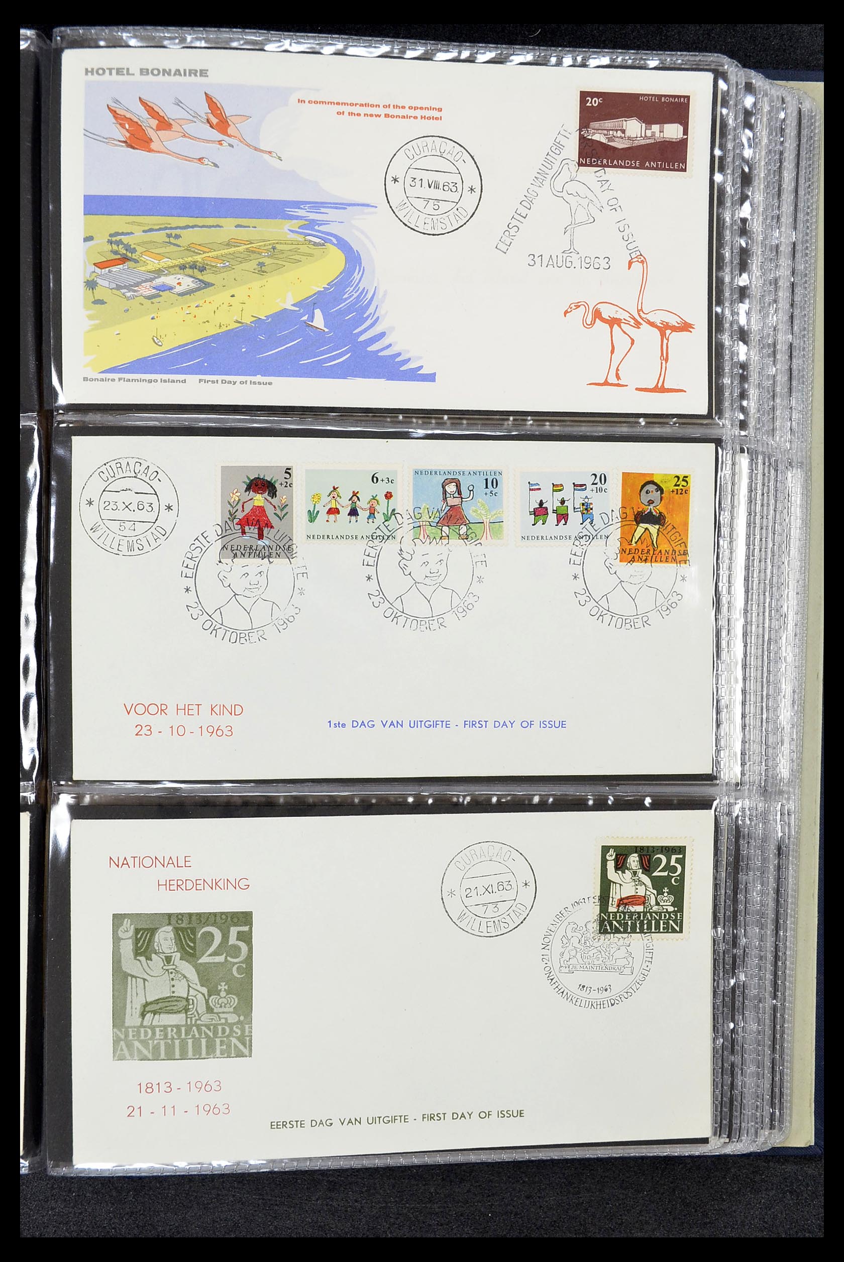 34619 024 - Stamp Collection 34619 Dutch territories FDC's 1944-1978.
