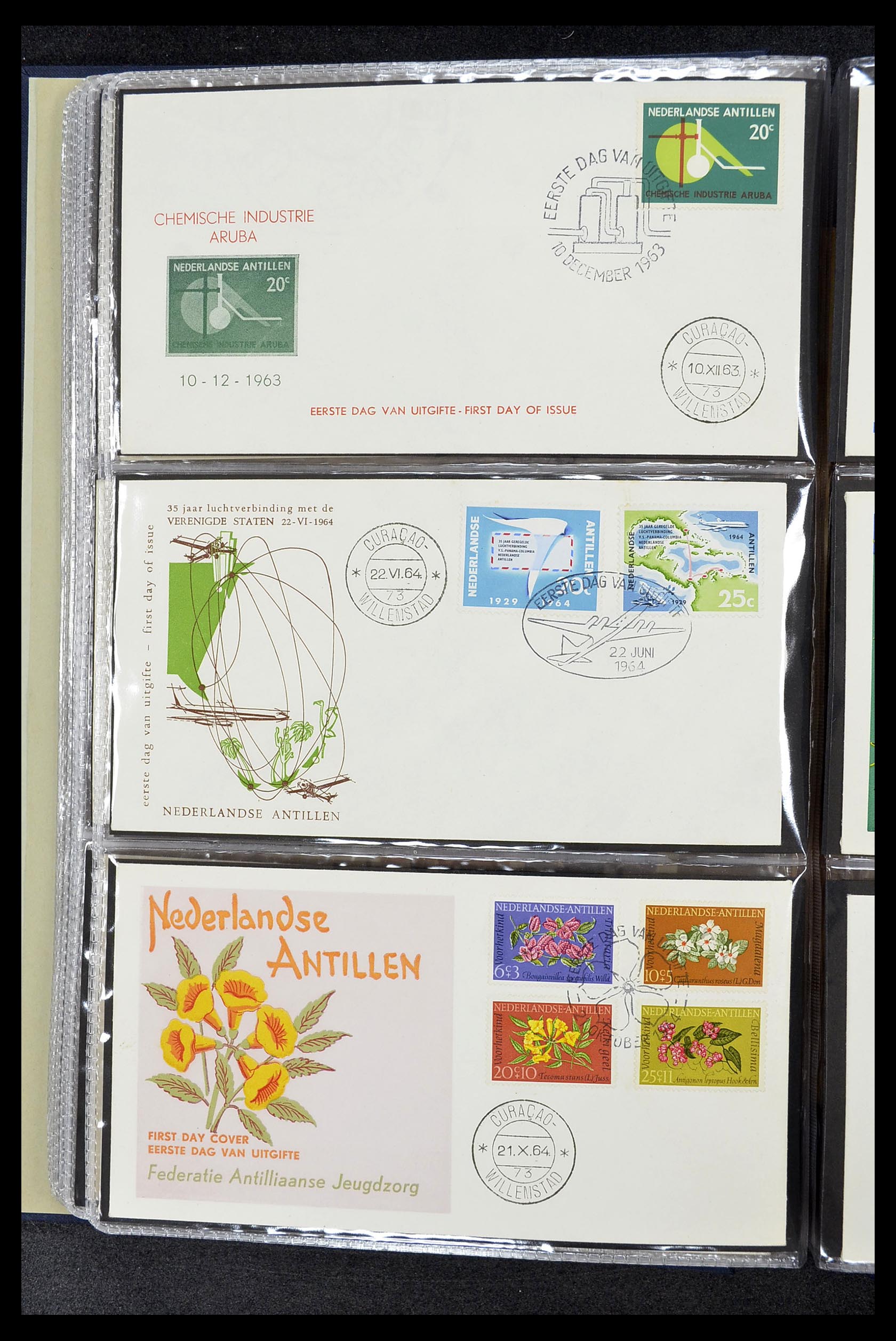 34619 025 - Stamp Collection 34619 Dutch territories FDC's 1944-1978.