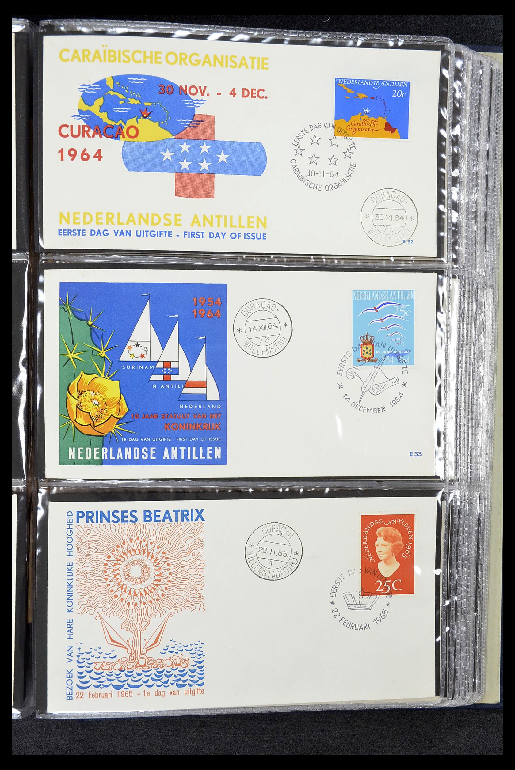34619 026 - Stamp Collection 34619 Dutch territories FDC's 1944-1978.