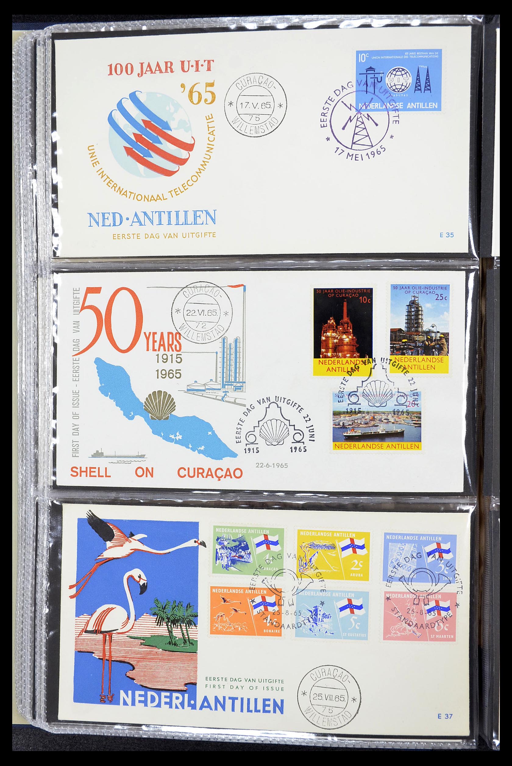 34619 027 - Stamp Collection 34619 Dutch territories FDC's 1944-1978.