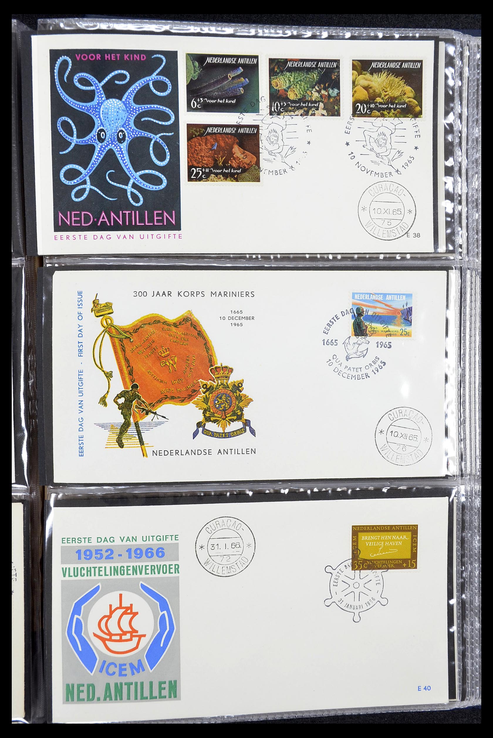 34619 028 - Stamp Collection 34619 Dutch territories FDC's 1944-1978.