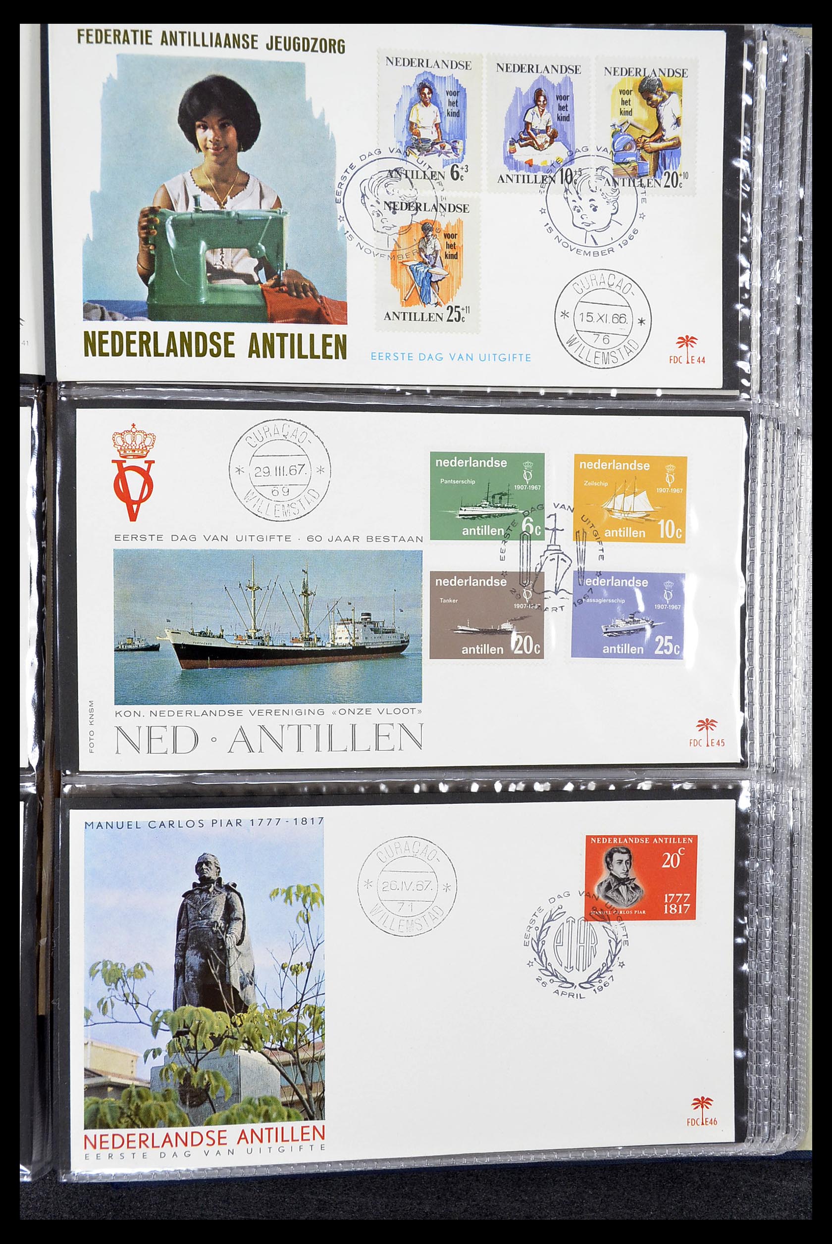 34619 030 - Stamp Collection 34619 Dutch territories FDC's 1944-1978.