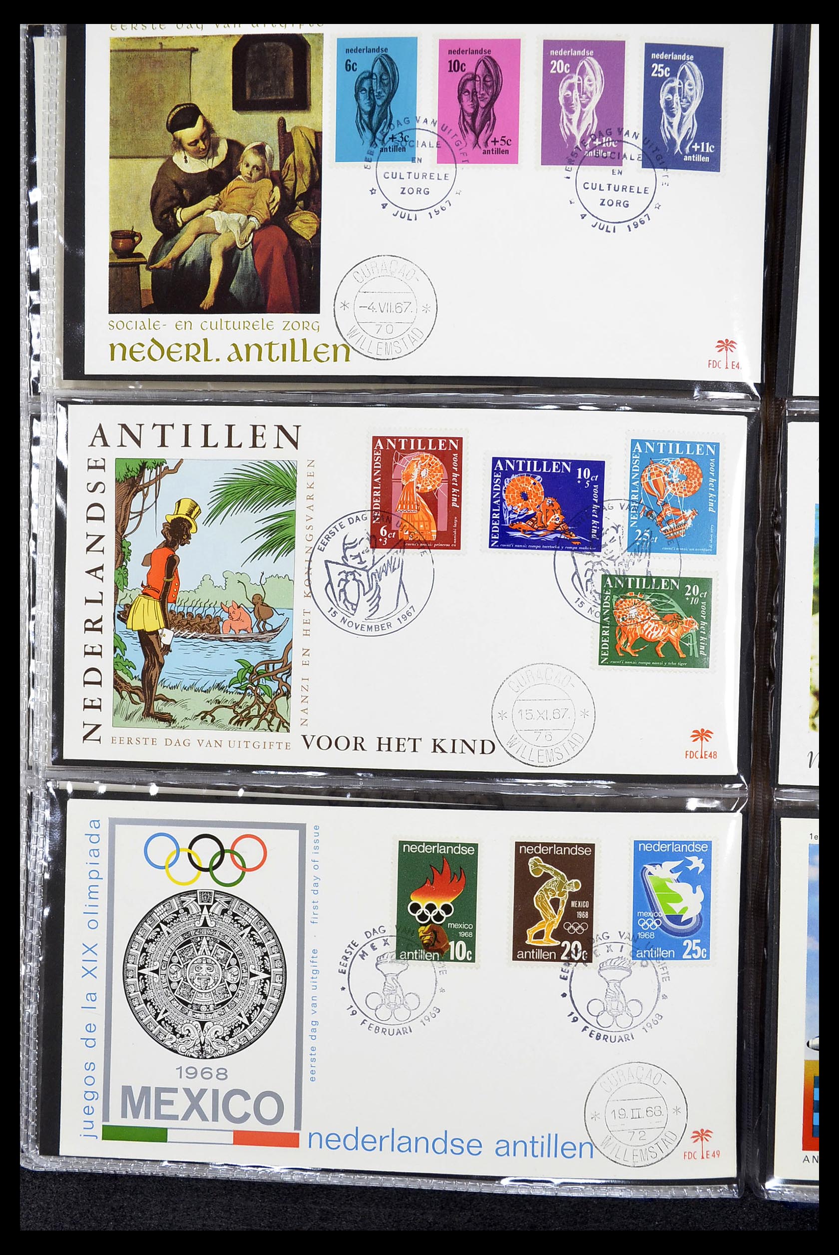 34619 031 - Stamp Collection 34619 Dutch territories FDC's 1944-1978.