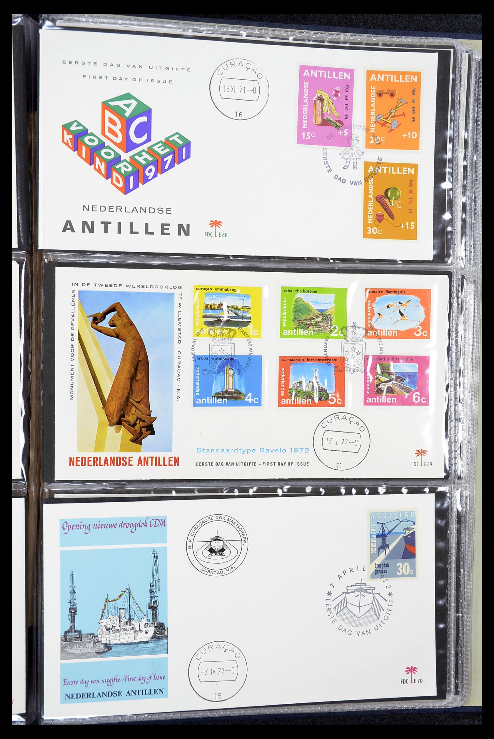 34619 038 - Stamp Collection 34619 Dutch territories FDC's 1944-1978.