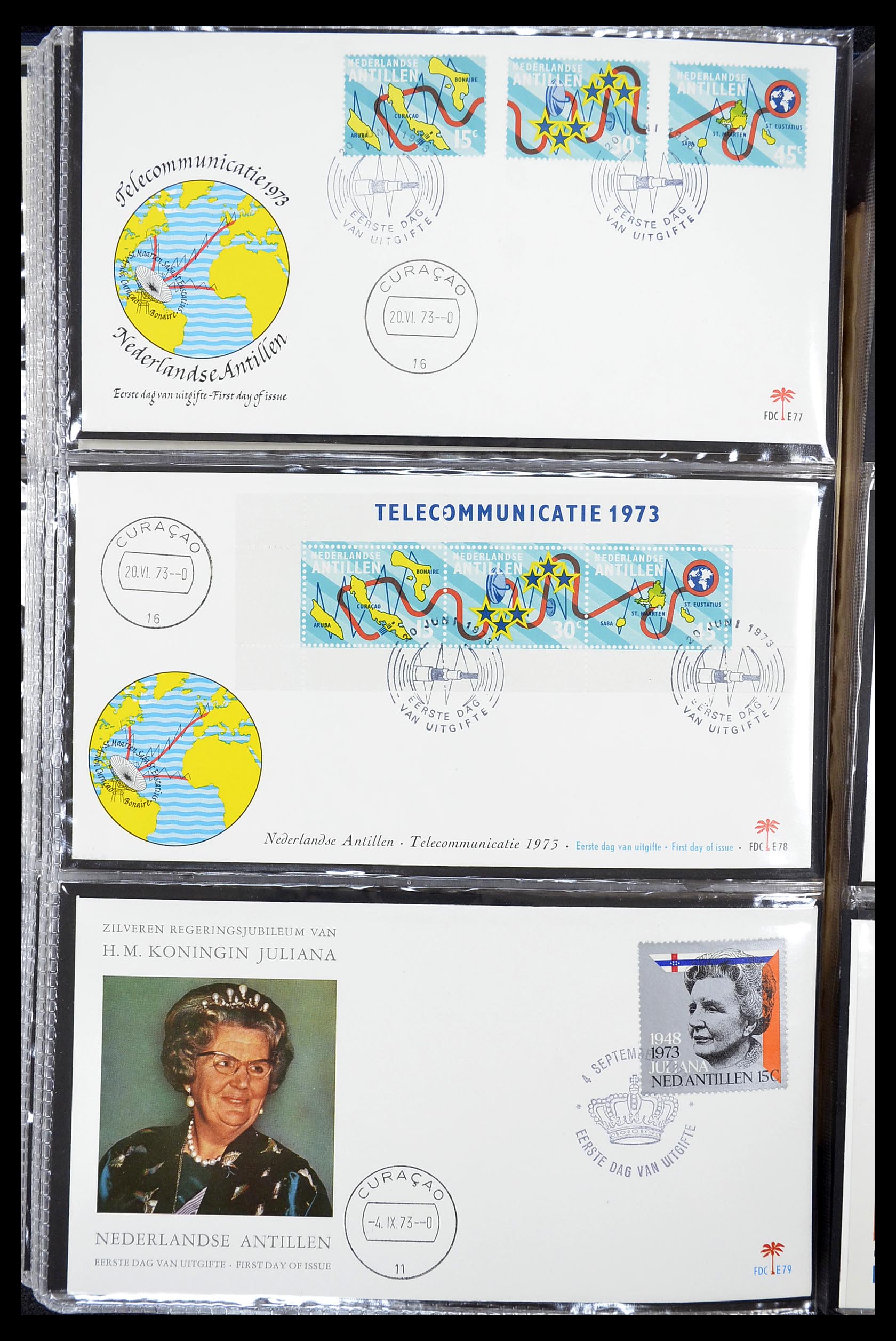 34619 041 - Stamp Collection 34619 Dutch territories FDC's 1944-1978.