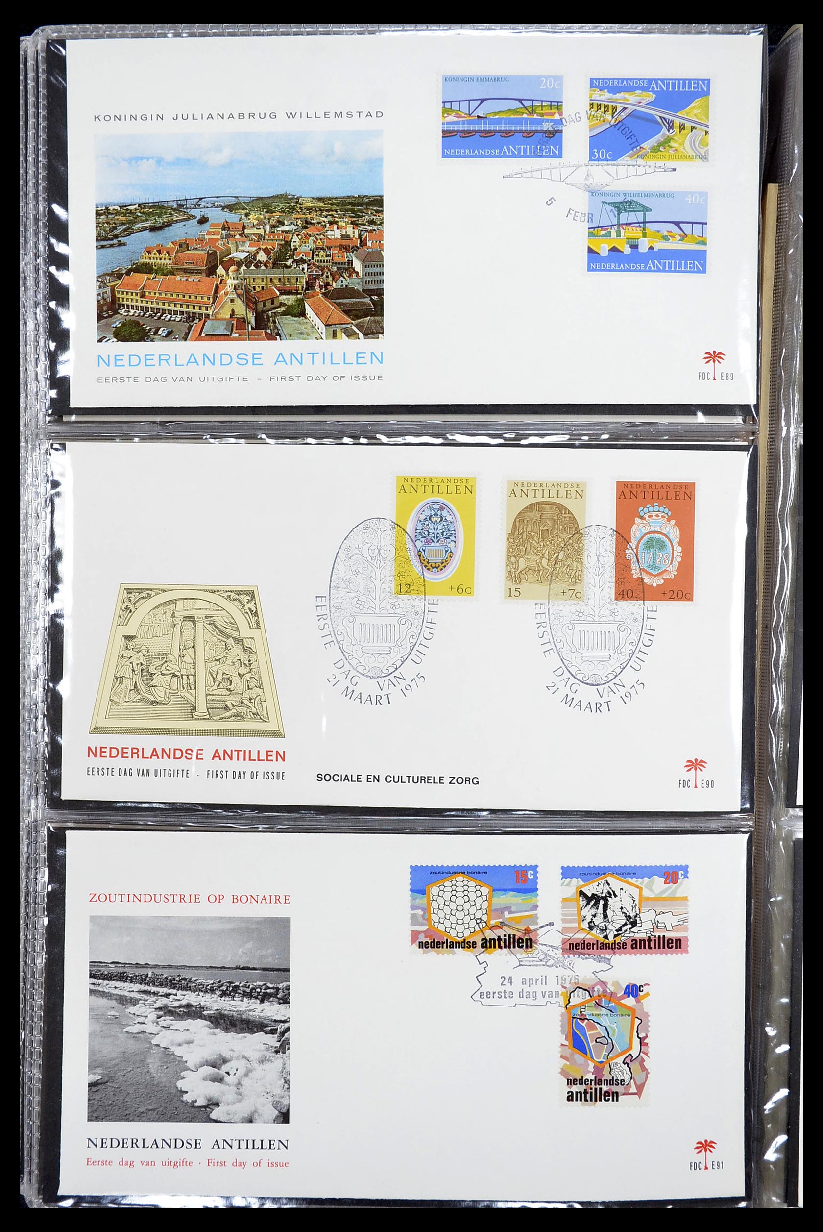 34619 045 - Stamp Collection 34619 Dutch territories FDC's 1944-1978.