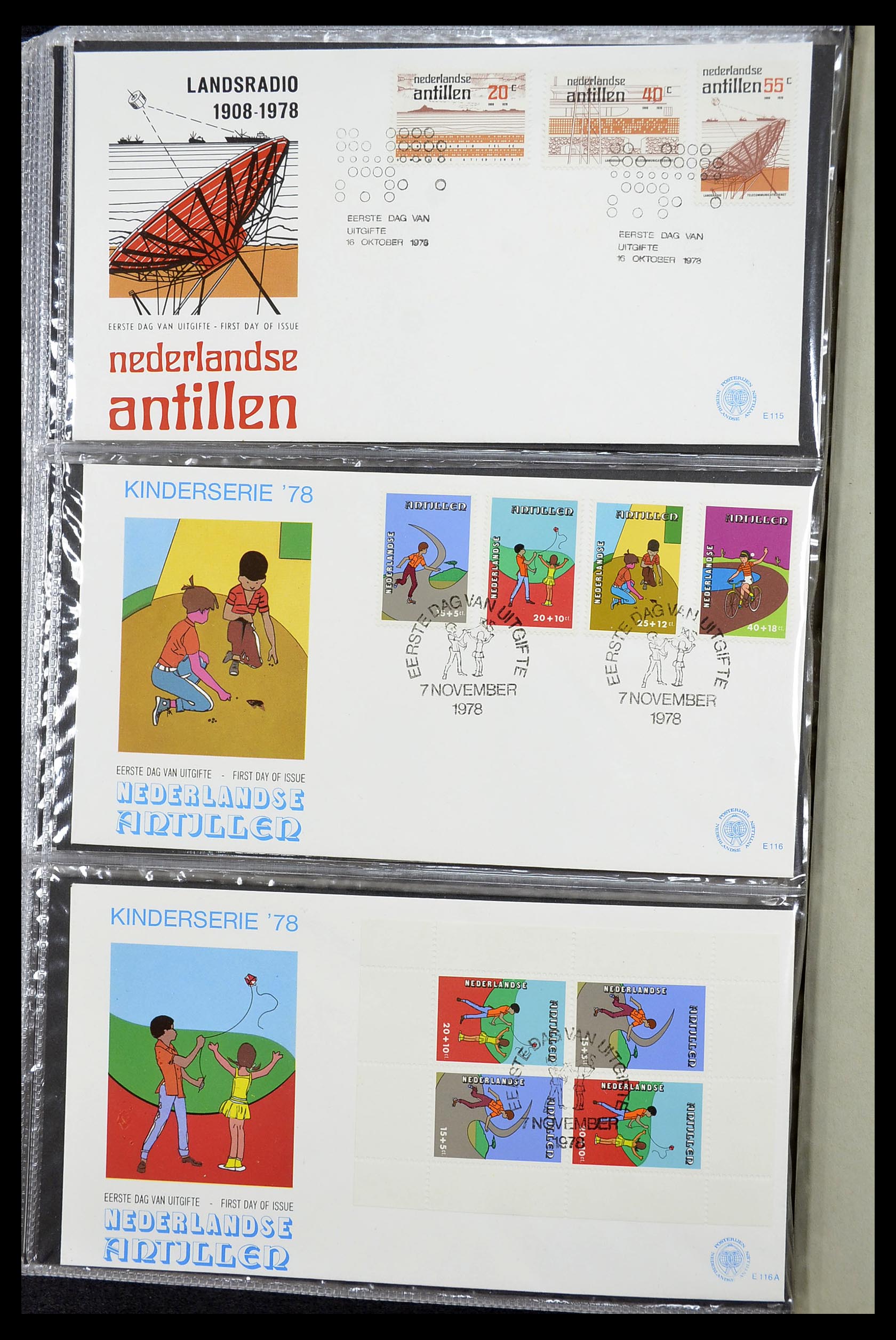 34619 055 - Stamp Collection 34619 Dutch territories FDC's 1944-1978.