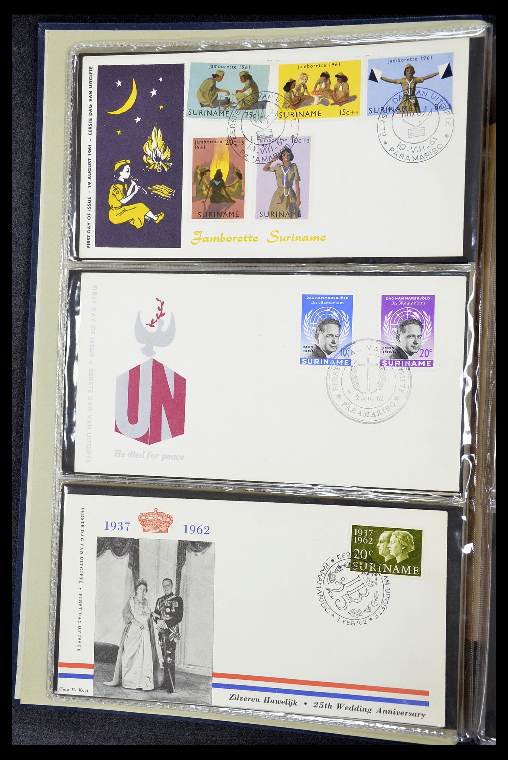 34619 059 - Stamp Collection 34619 Dutch territories FDC's 1944-1978.