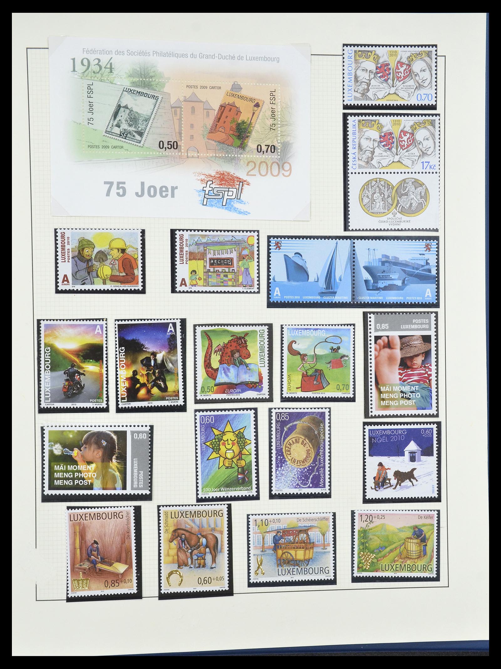 34620 201 - Stamp Collection 34620 Luxembourg 1906-2010.