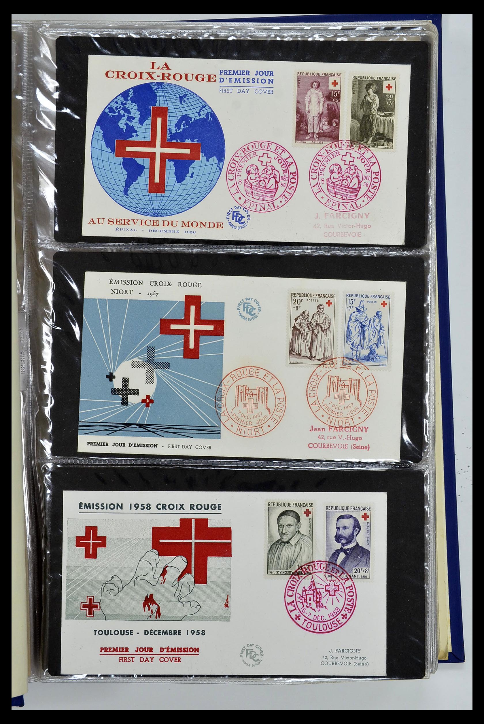 34621 001 - Postzegelverzameling 34621 Frankrijk FDC's 1956-1982.