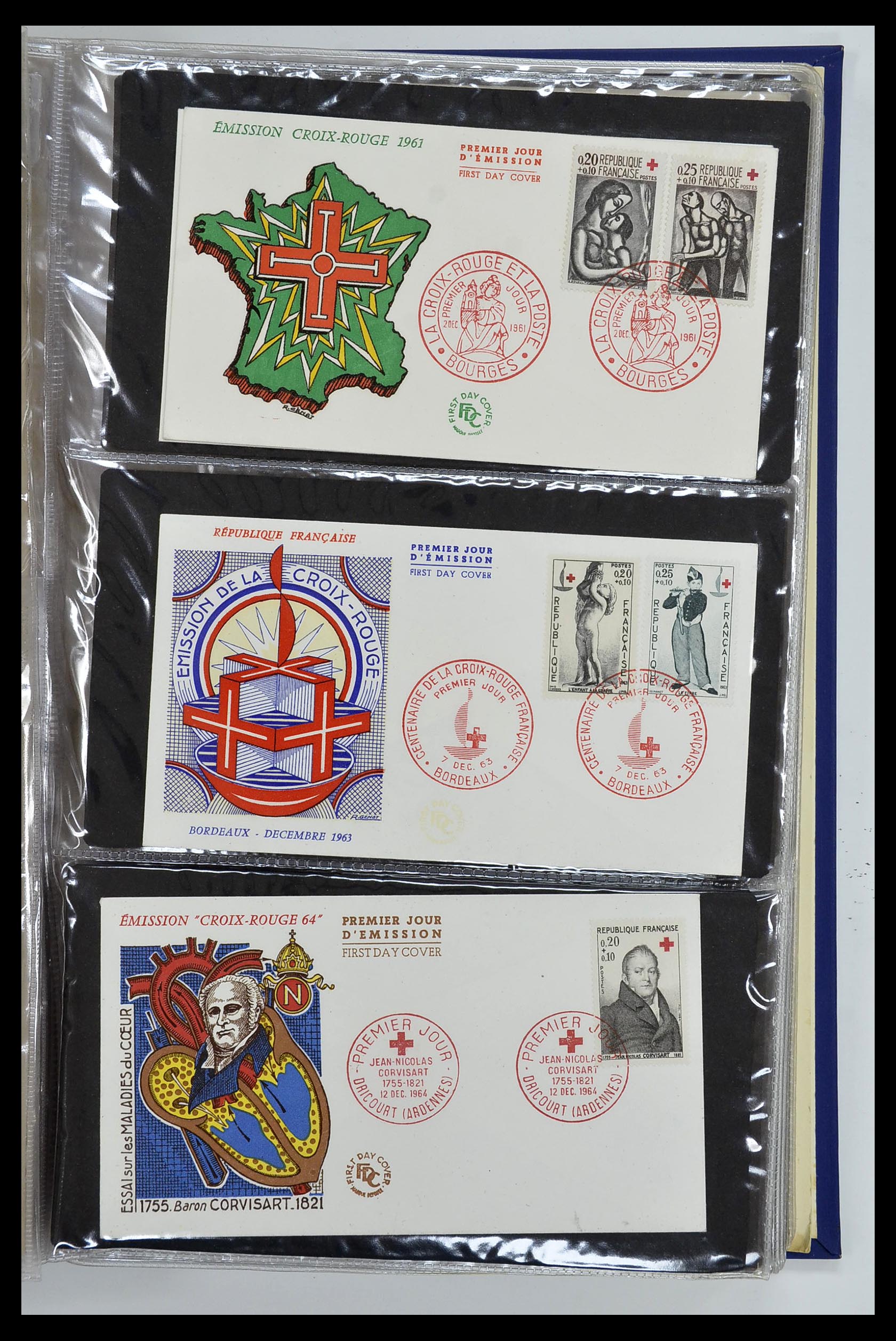 34621 003 - Postzegelverzameling 34621 Frankrijk FDC's 1956-1982.