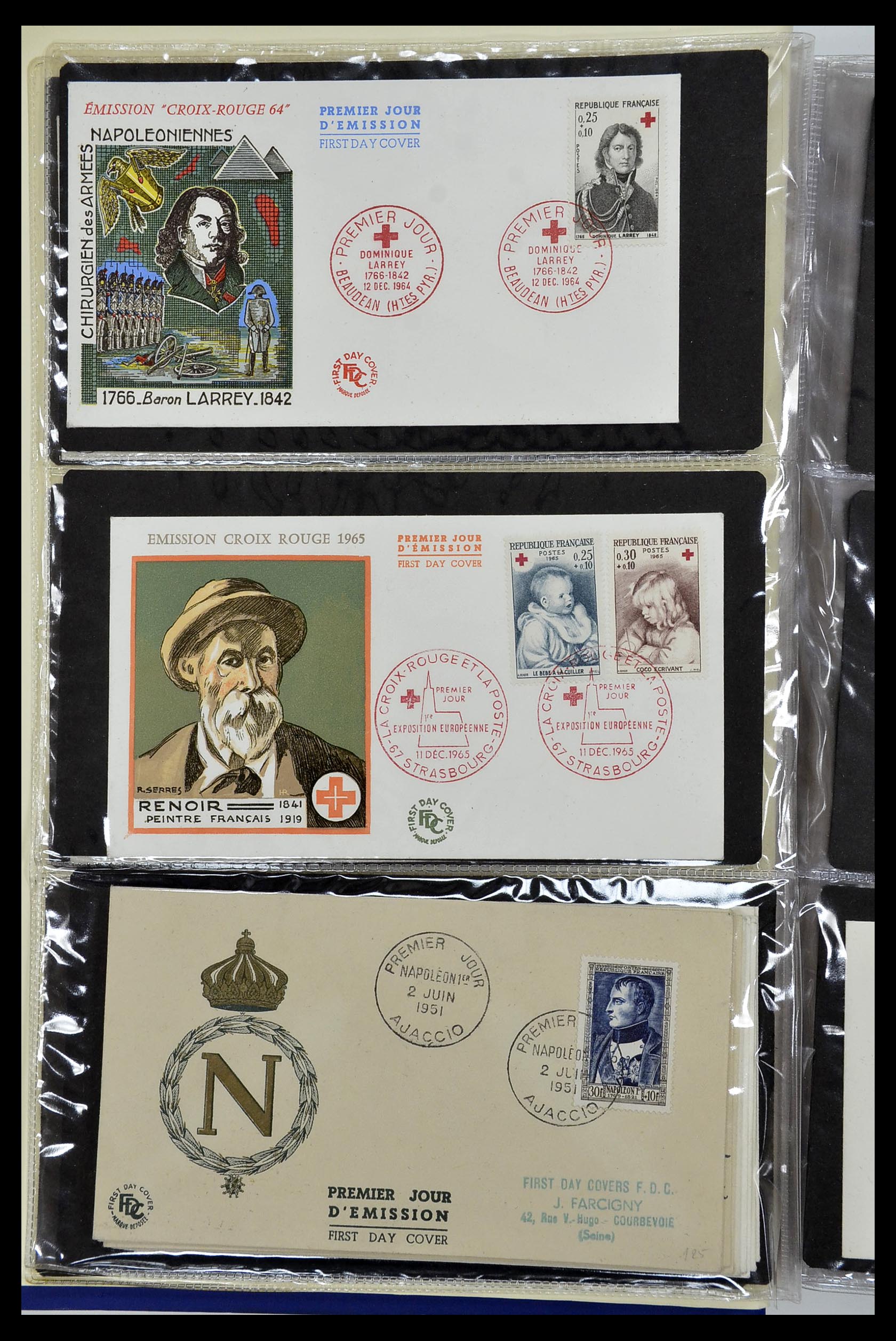 34621 004 - Postzegelverzameling 34621 Frankrijk FDC's 1956-1982.
