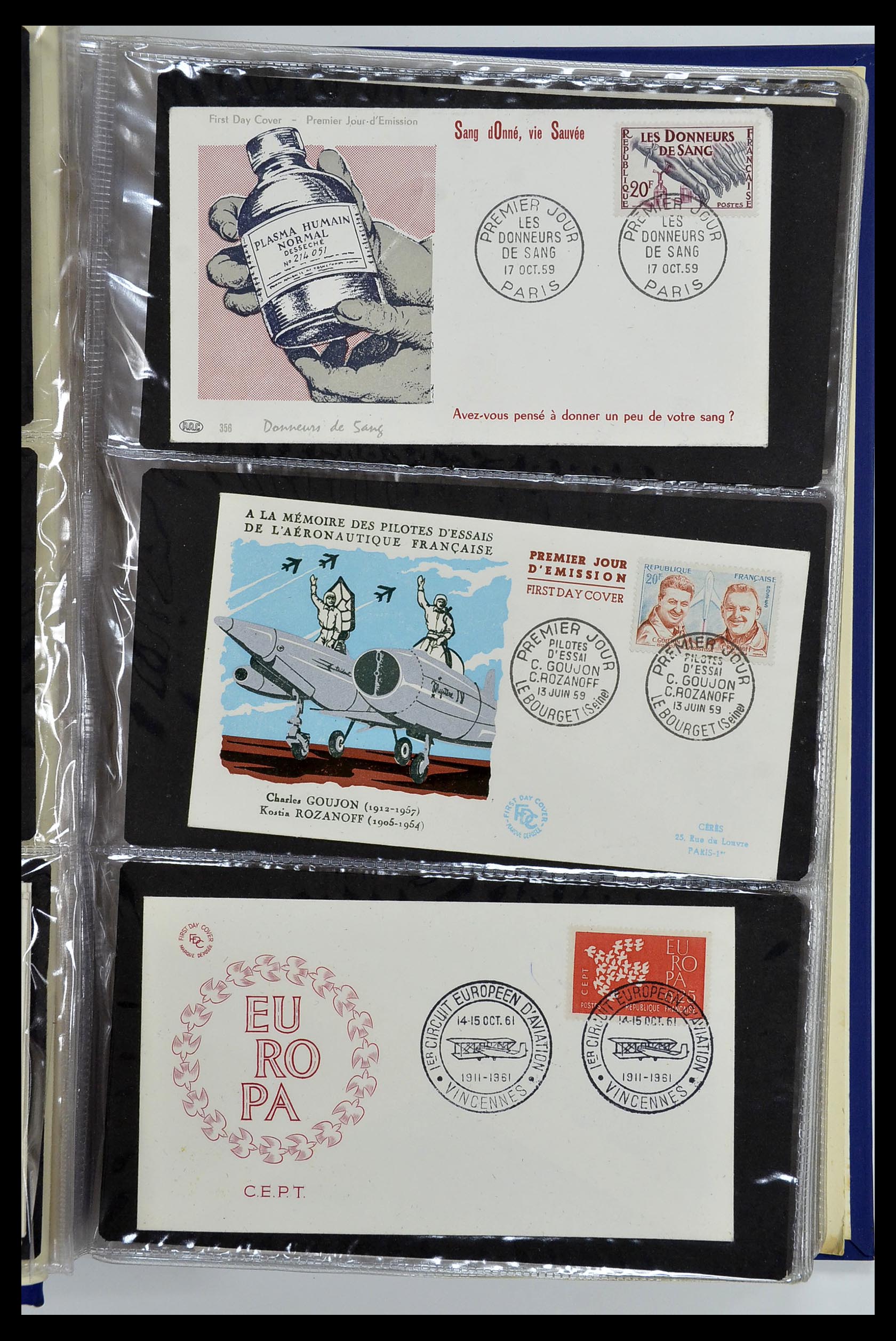 34621 005 - Postzegelverzameling 34621 Frankrijk FDC's 1956-1982.
