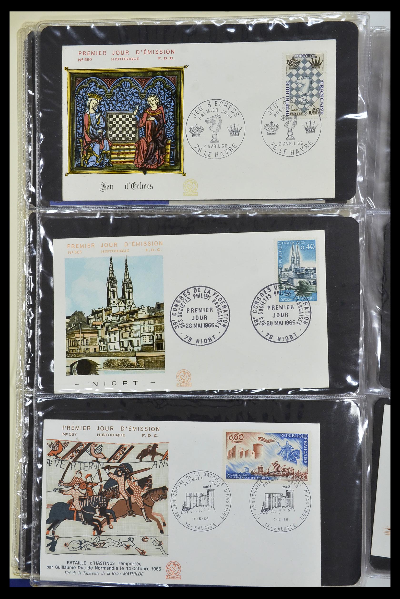 34621 008 - Postzegelverzameling 34621 Frankrijk FDC's 1956-1982.