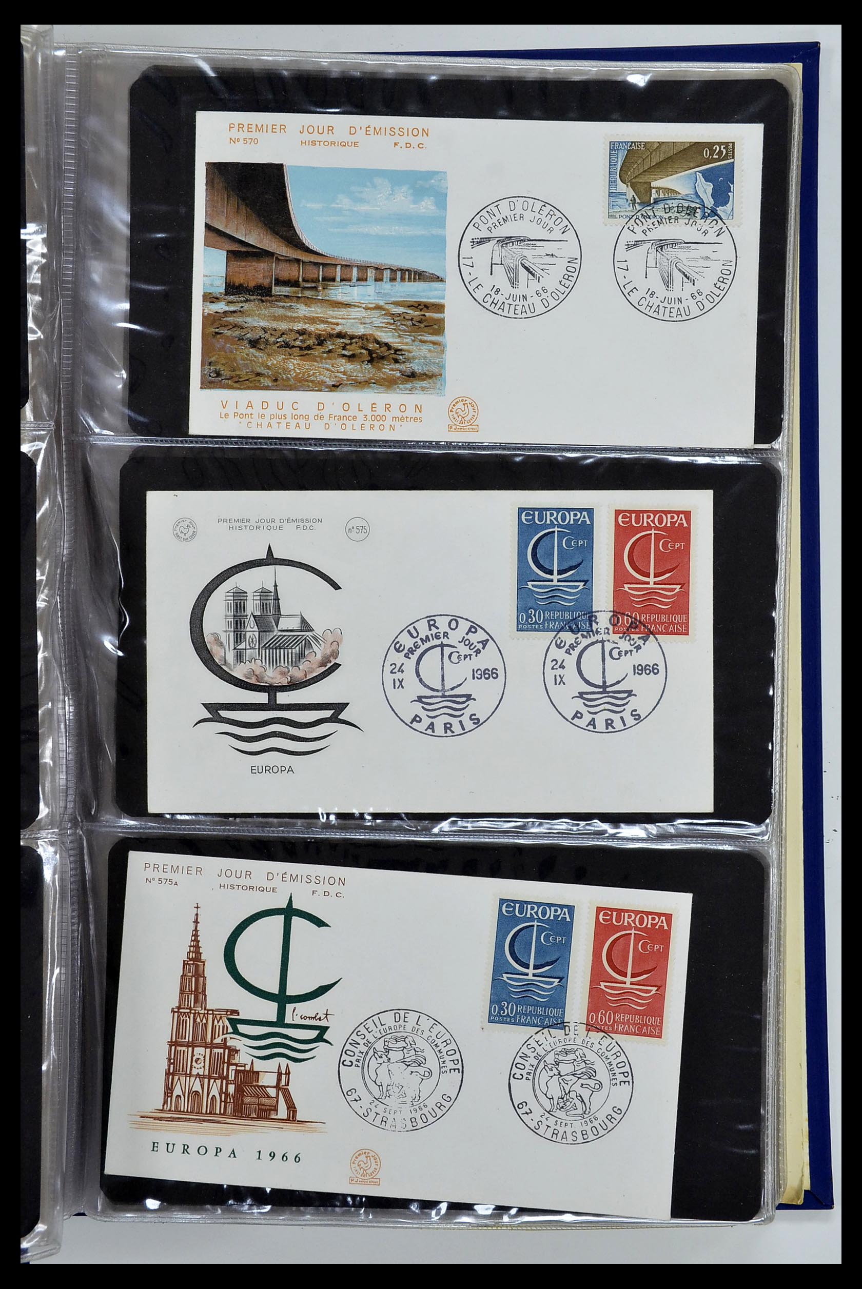 34621 009 - Postzegelverzameling 34621 Frankrijk FDC's 1956-1982.