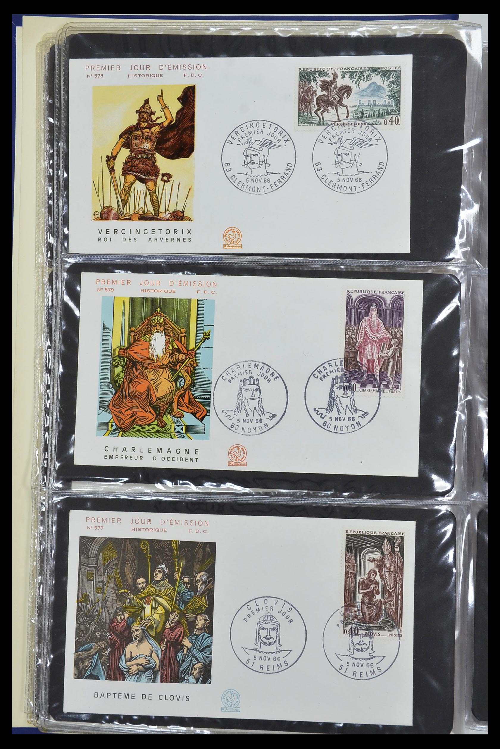 34621 010 - Postzegelverzameling 34621 Frankrijk FDC's 1956-1982.