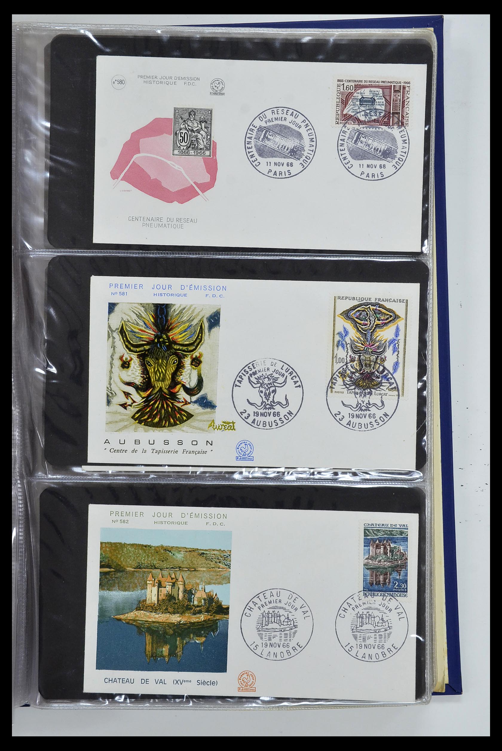 34621 011 - Postzegelverzameling 34621 Frankrijk FDC's 1956-1982.
