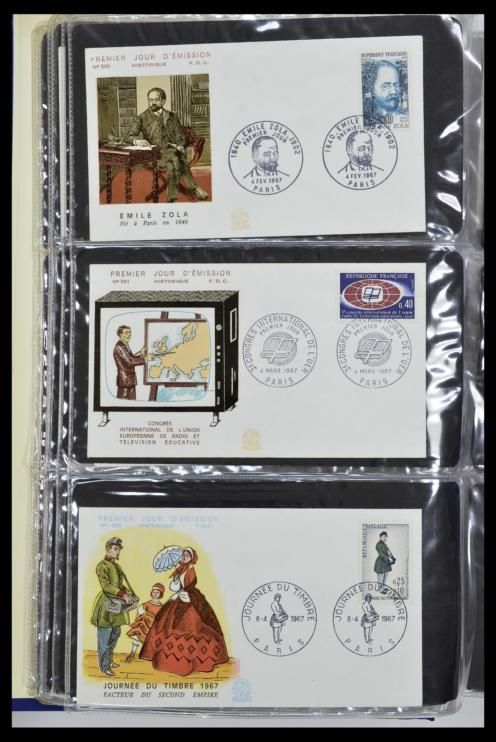 34621 014 - Postzegelverzameling 34621 Frankrijk FDC's 1956-1982.