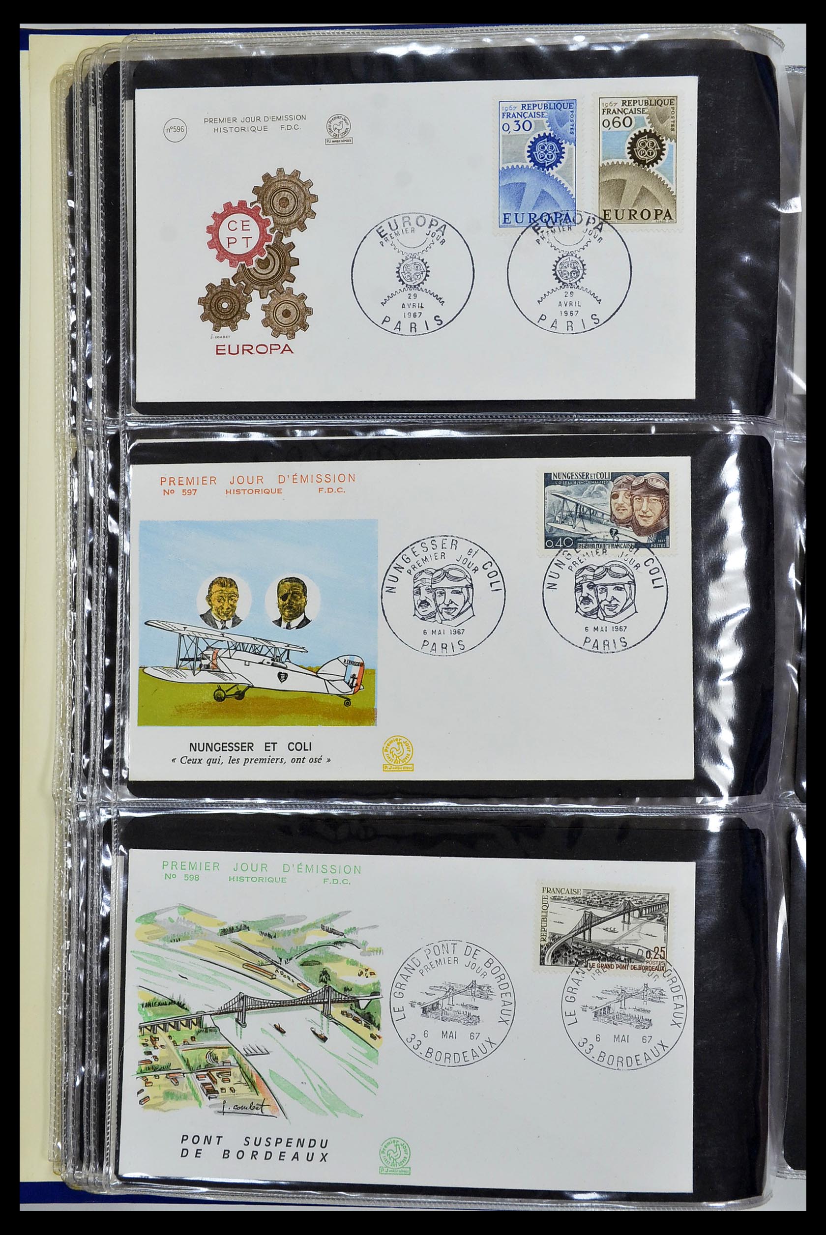34621 016 - Stamp Collection 34621 France FDC's 1956-1982.