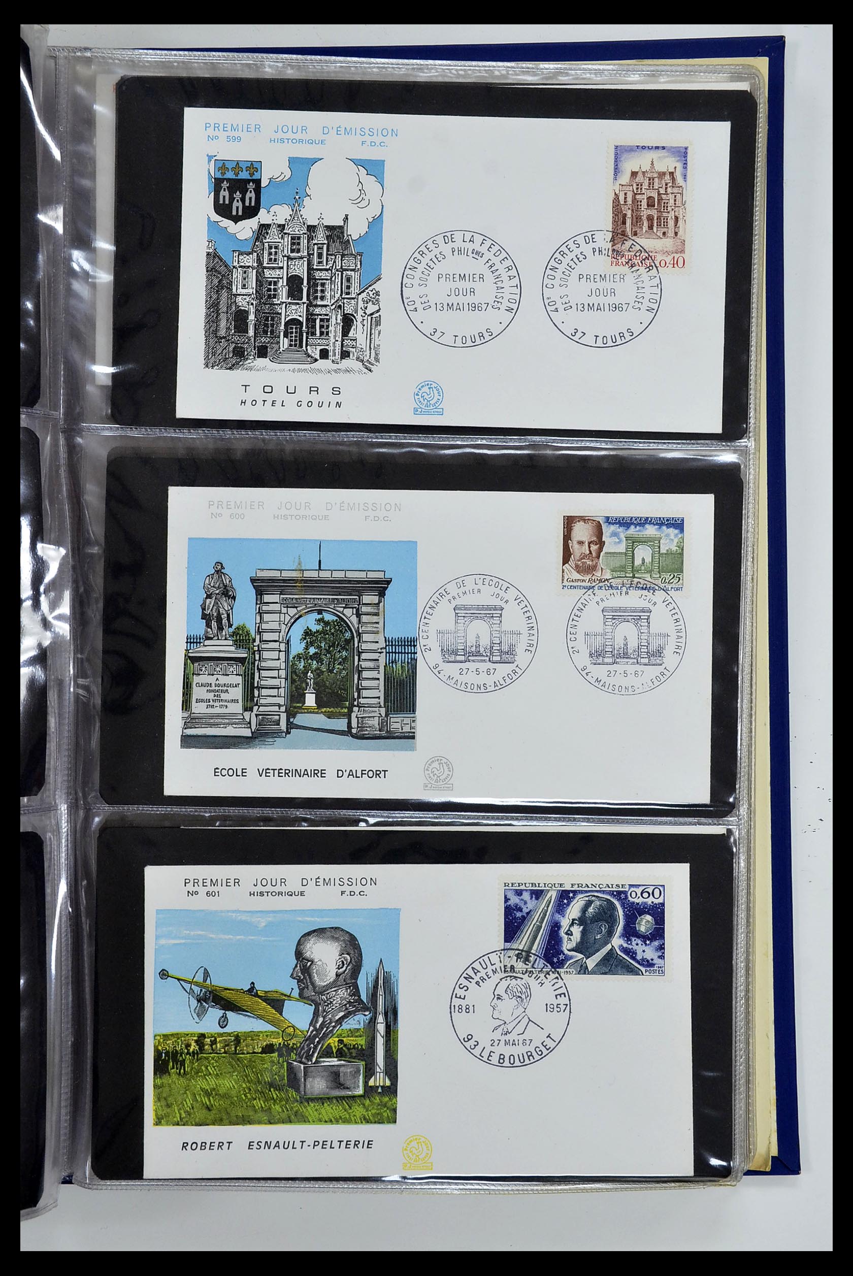 34621 017 - Stamp Collection 34621 France FDC's 1956-1982.