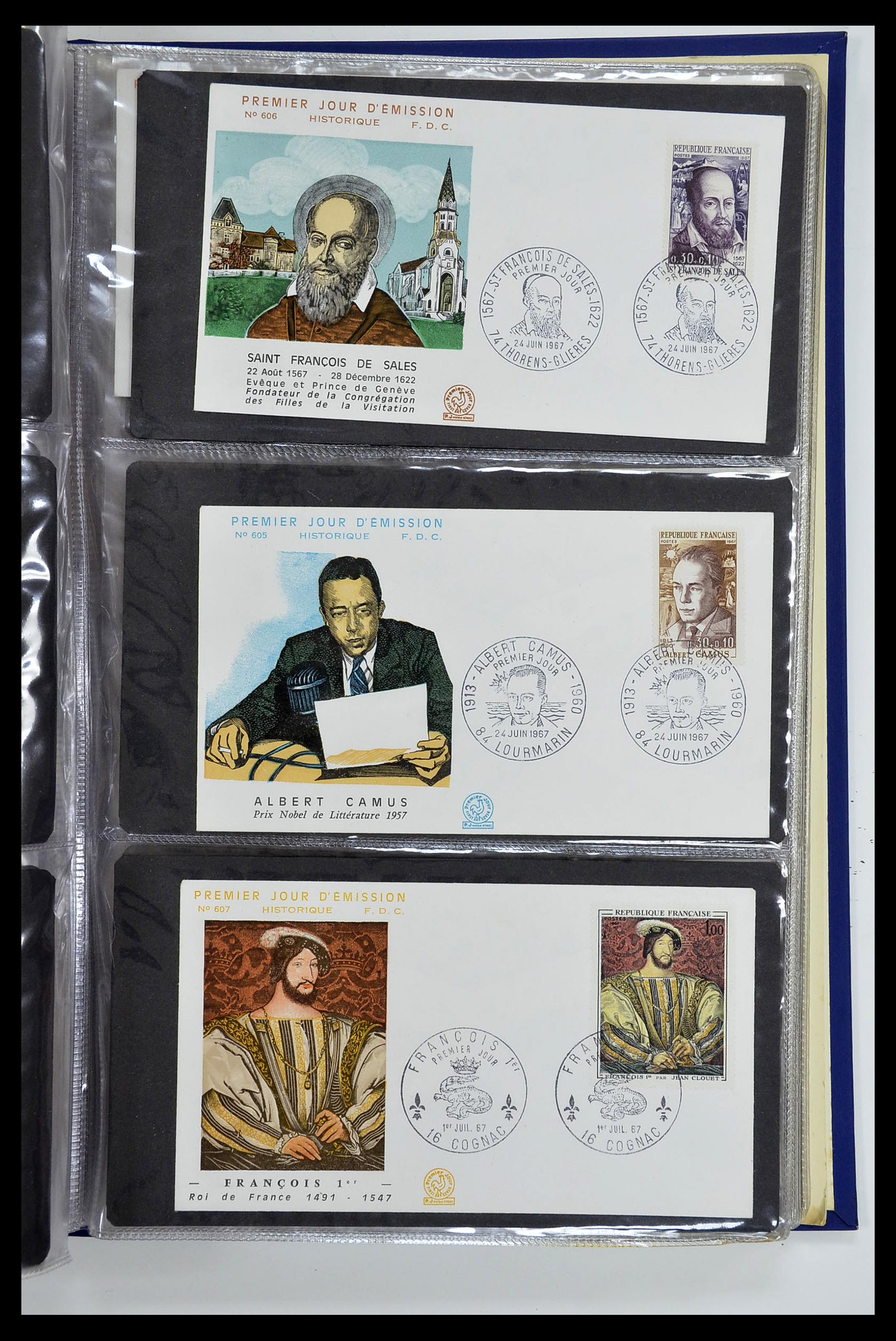 34621 019 - Postzegelverzameling 34621 Frankrijk FDC's 1956-1982.