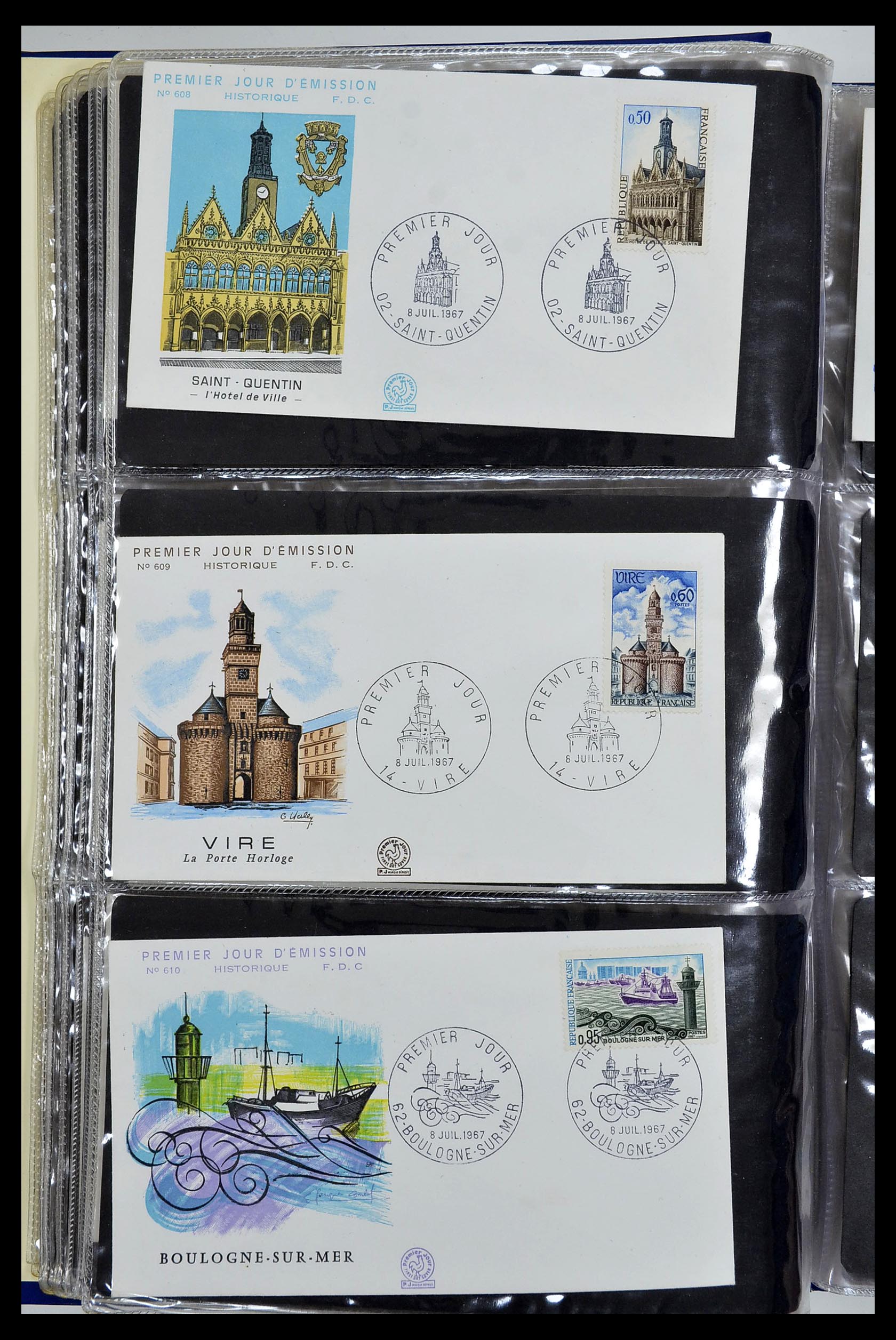 34621 020 - Postzegelverzameling 34621 Frankrijk FDC's 1956-1982.