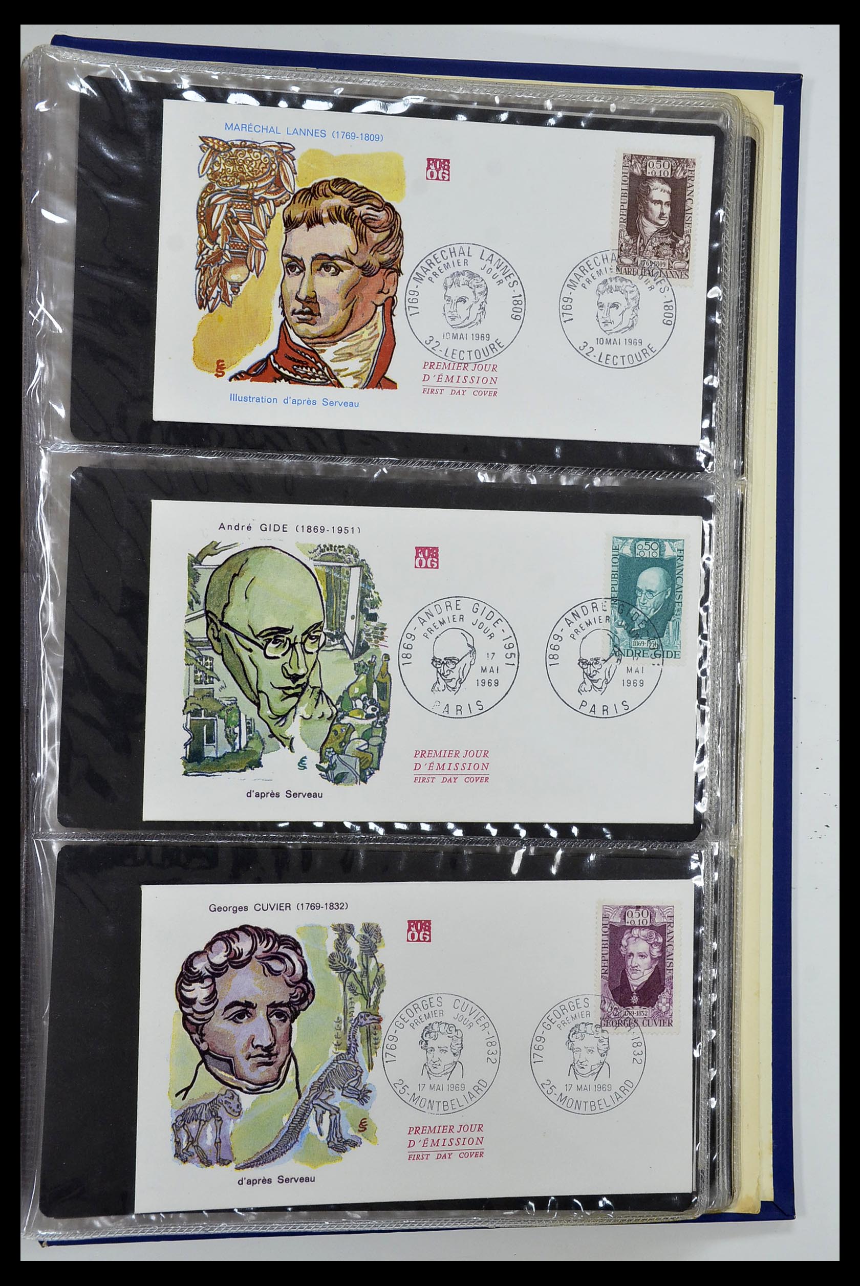 34621 032 - Stamp Collection 34621 France FDC's 1956-1982.