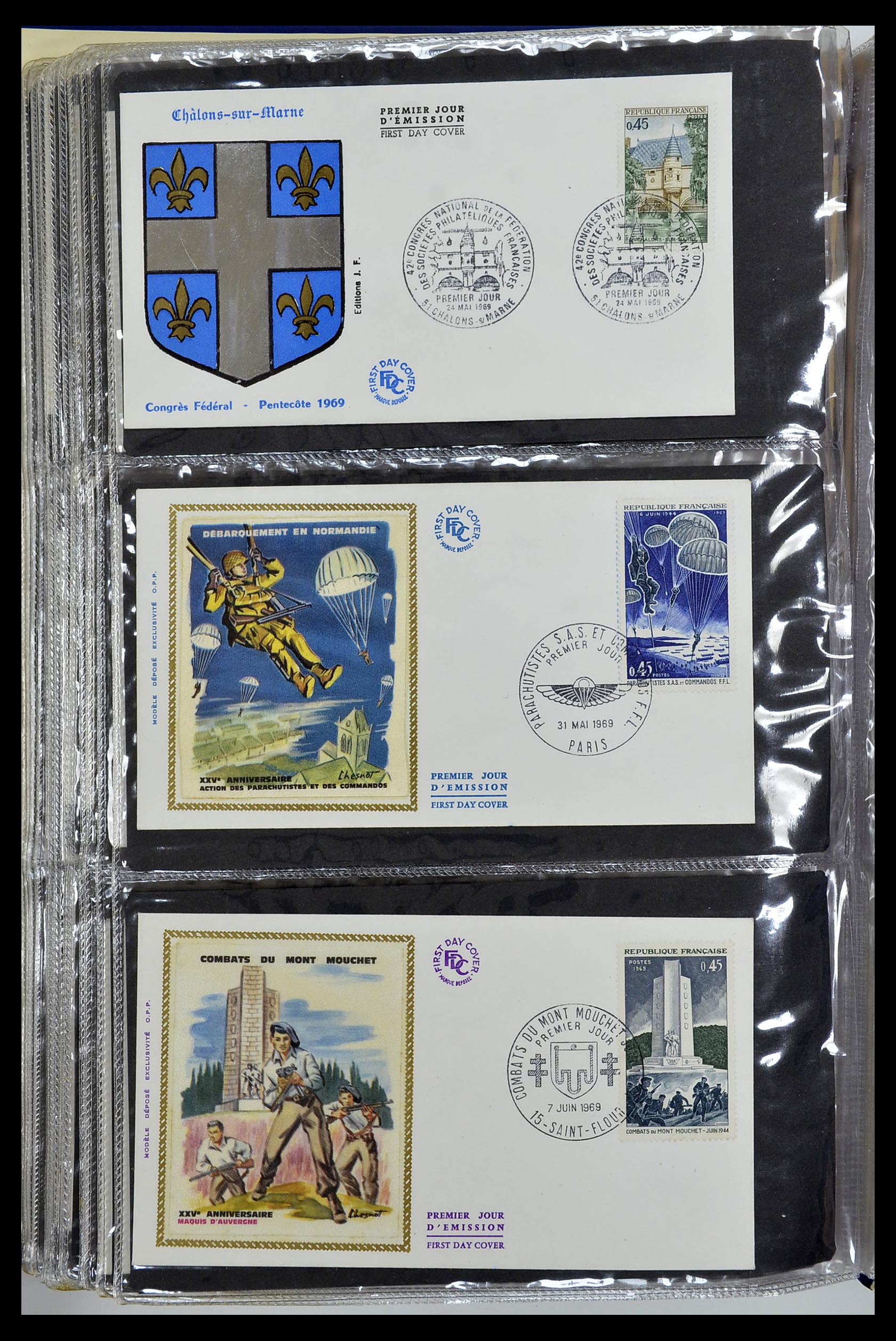 34621 034 - Stamp Collection 34621 France FDC's 1956-1982.