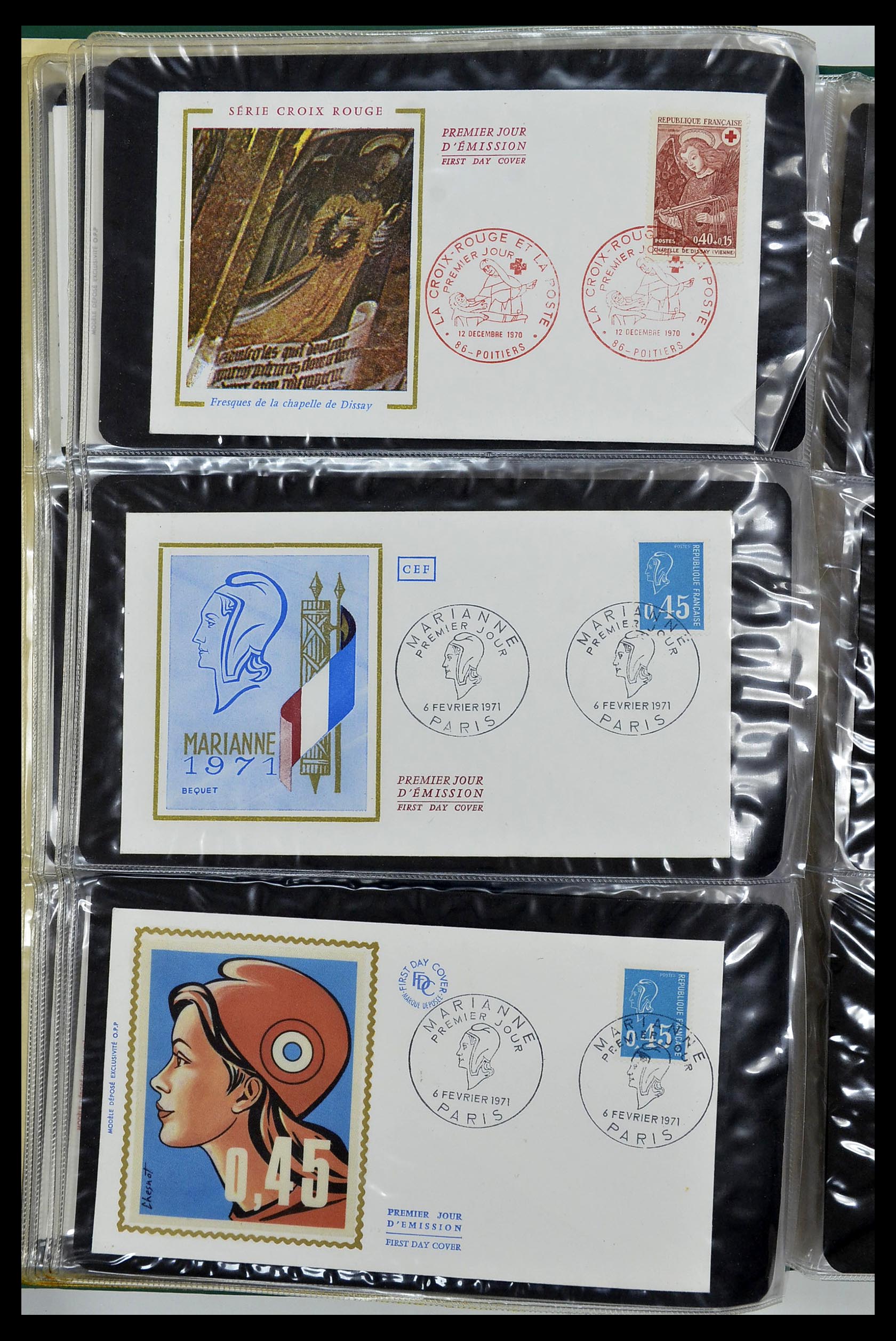 34621 057 - Stamp Collection 34621 France FDC's 1956-1982.