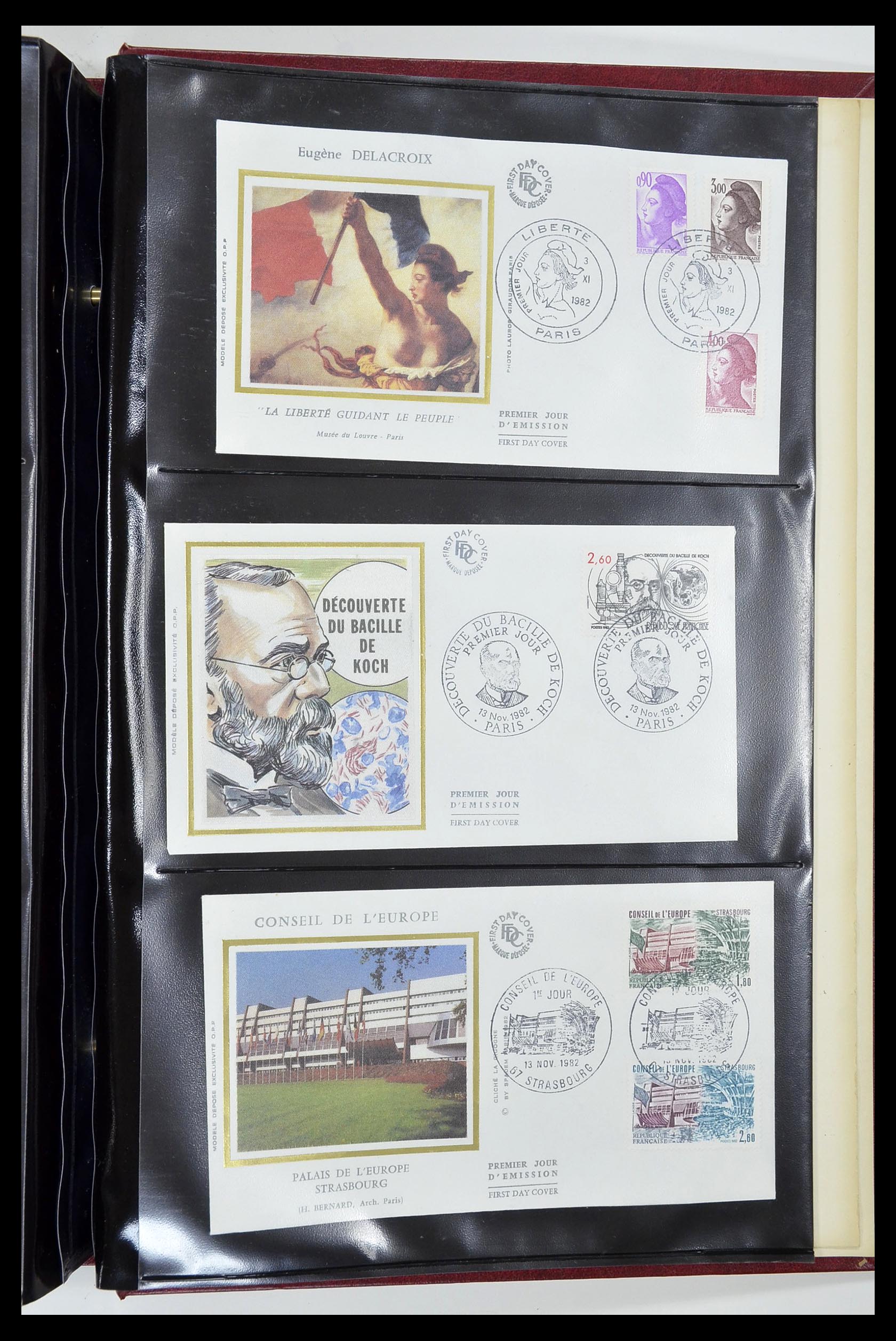 34621 244 - Stamp Collection 34621 France FDC's 1956-1982.