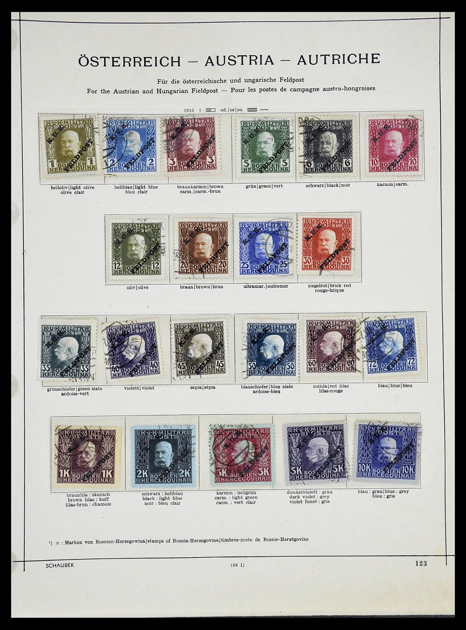 34624 001 - Postzegelverzameling 34624 Oostenrijkse gebieden 1850-1918.