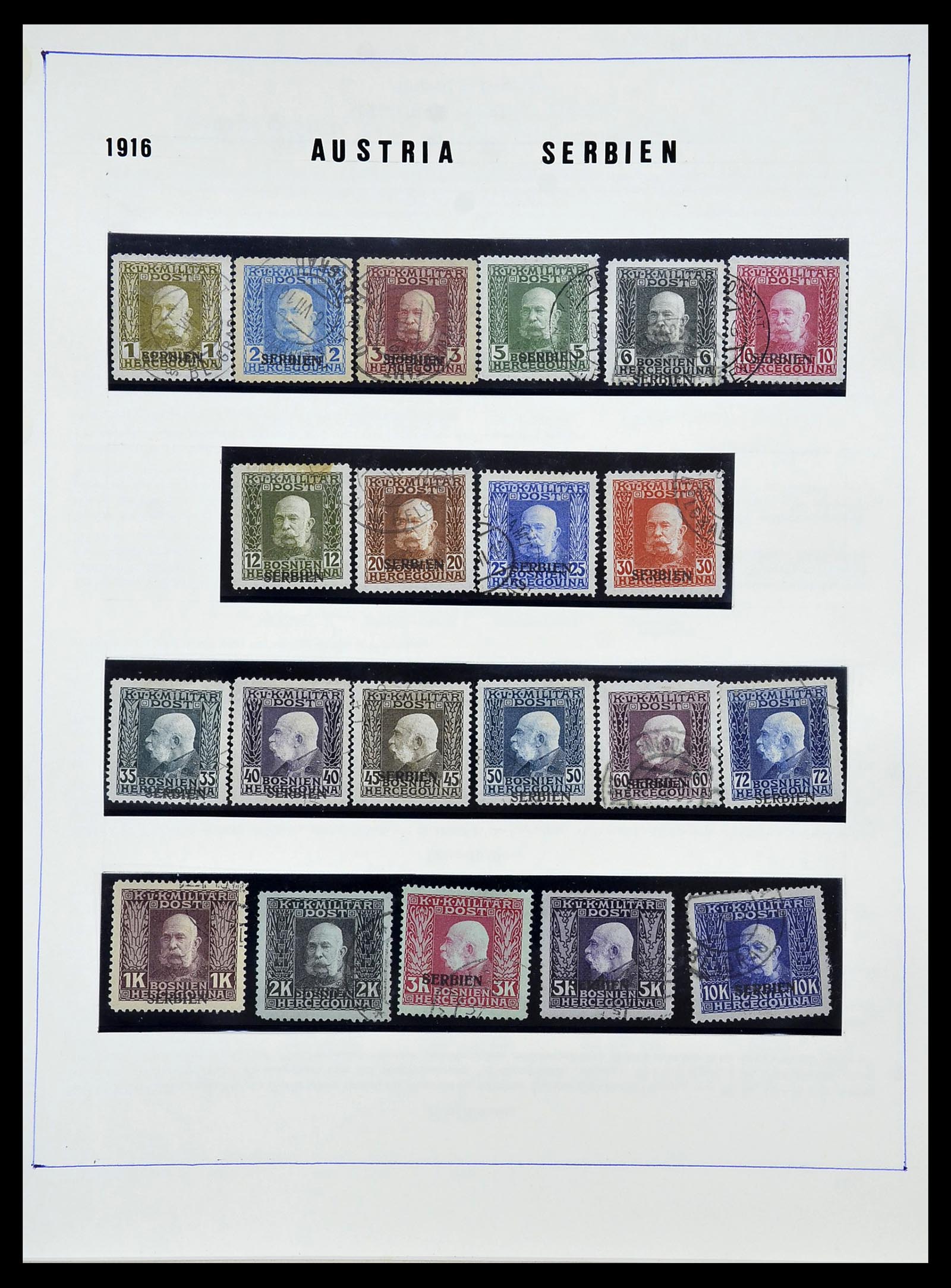 34624 010 - Postzegelverzameling 34624 Oostenrijkse gebieden 1850-1918.