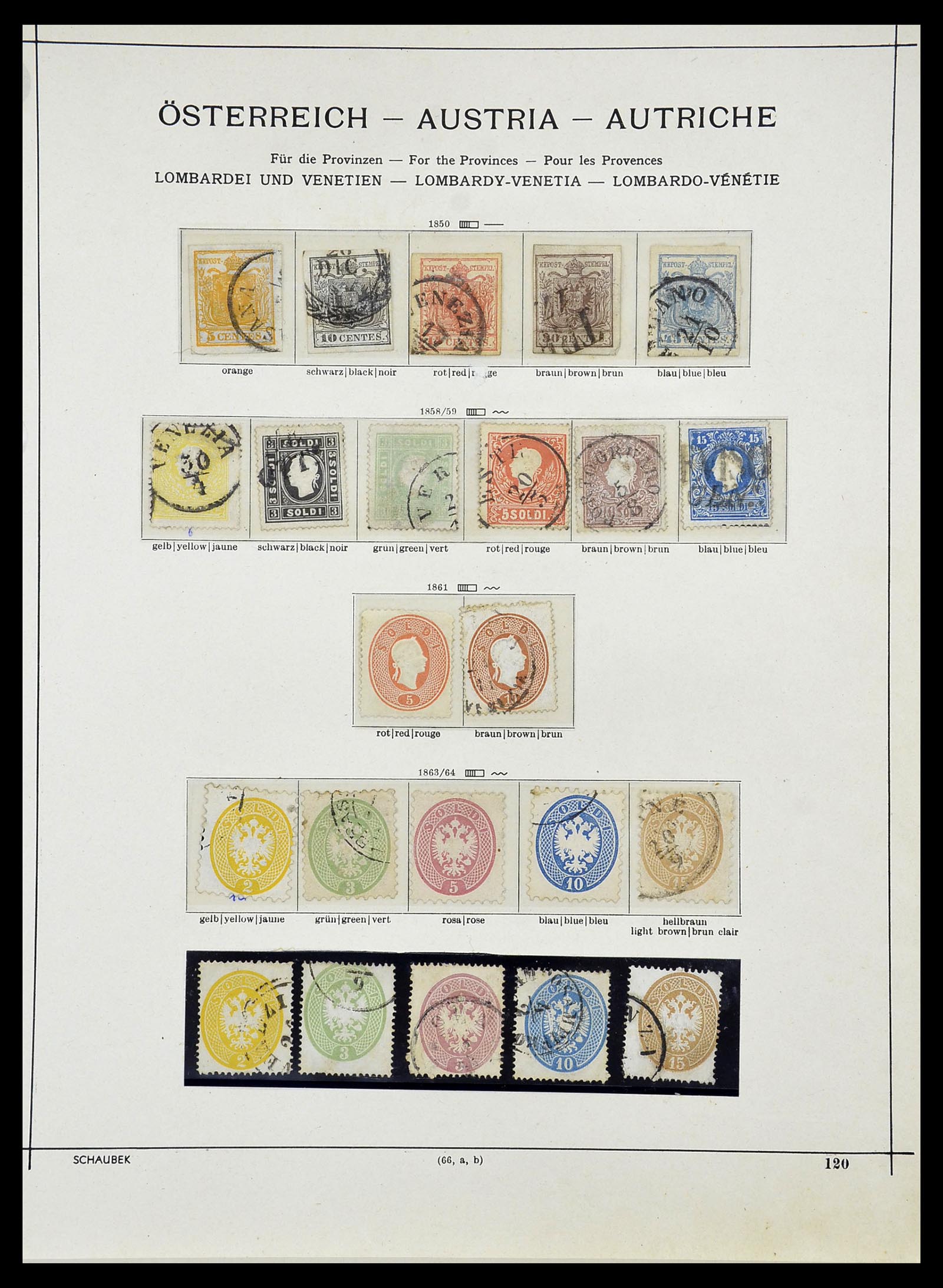 34624 012 - Postzegelverzameling 34624 Oostenrijkse gebieden 1850-1918.