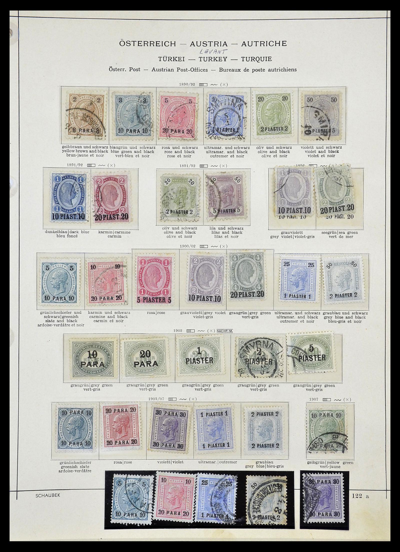 34624 015 - Postzegelverzameling 34624 Oostenrijkse gebieden 1850-1918.