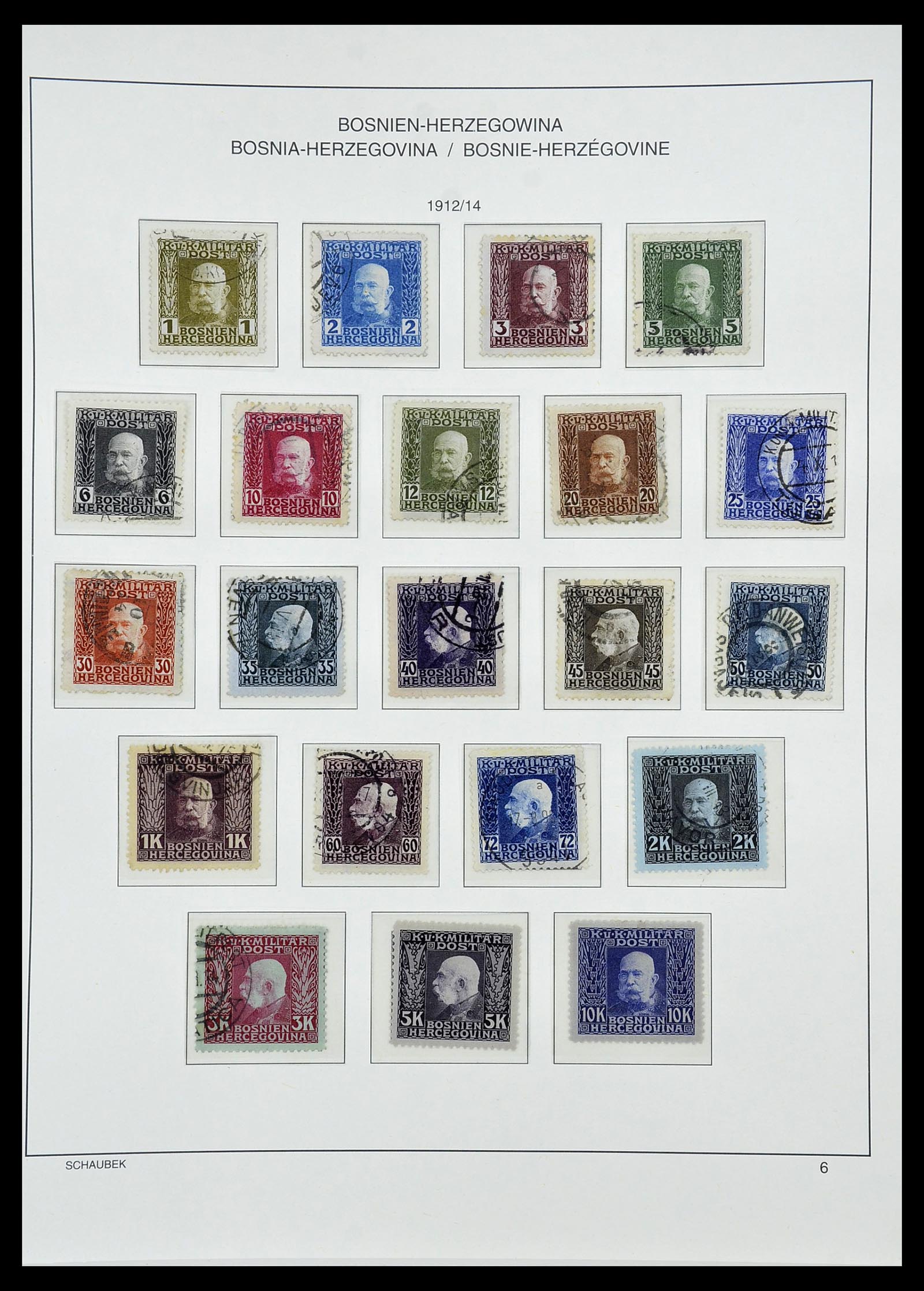 34624 024 - Postzegelverzameling 34624 Oostenrijkse gebieden 1850-1918.