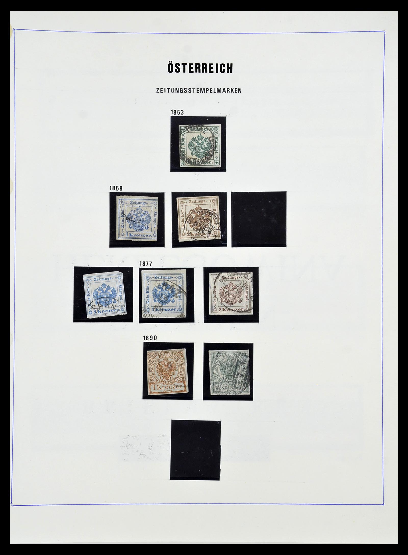 34624 033 - Postzegelverzameling 34624 Oostenrijkse gebieden 1850-1918.